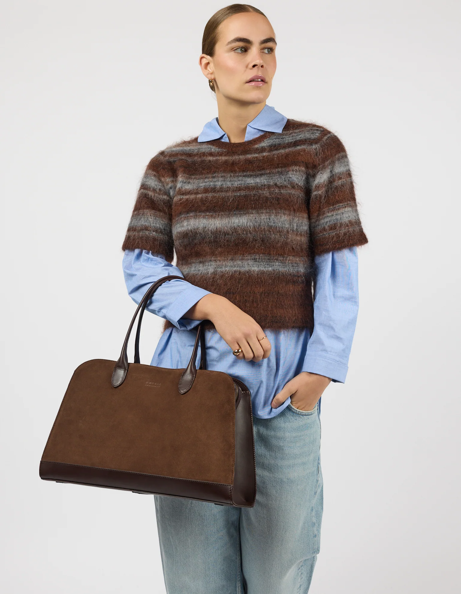Alma - Chocolate Suède with Stromboli Leather - Image 6