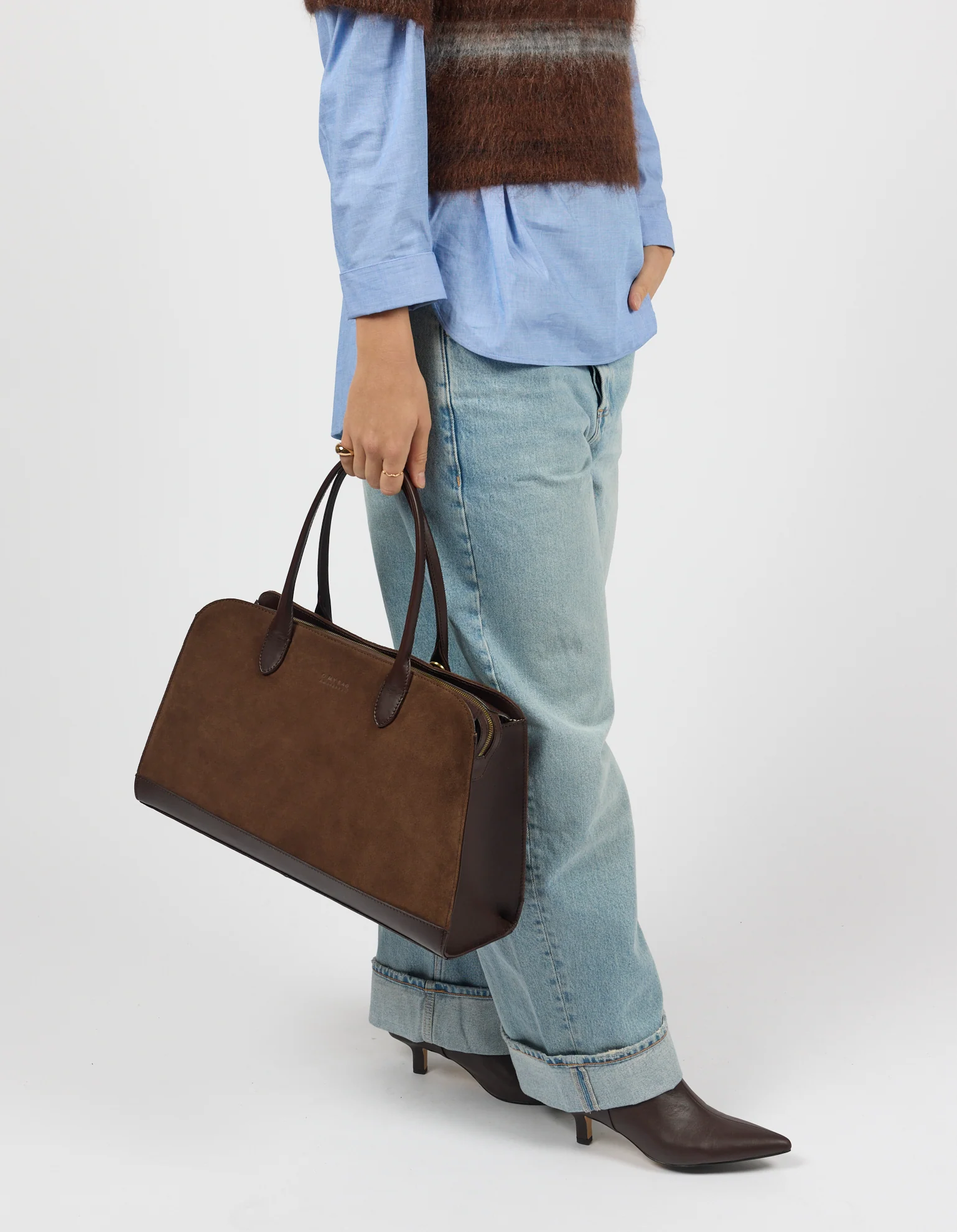 Alma - Chocolate Suède with Stromboli Leather - Image 8