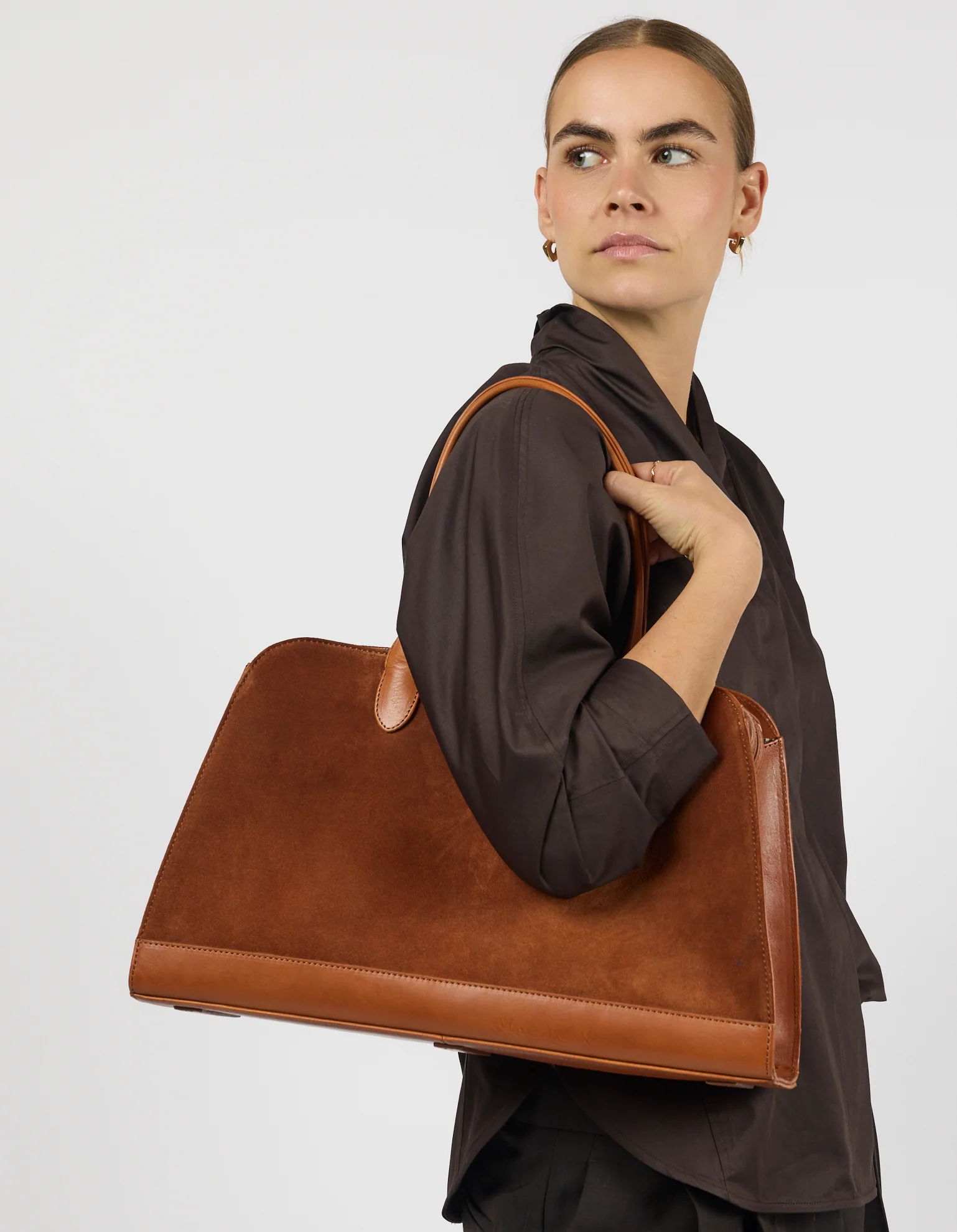 Alma - Cognac Suède with Stromboli Leather - Image 6