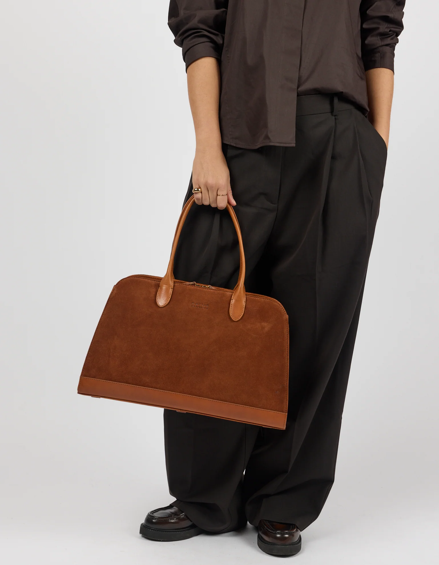 Alma - Cognac Suède with Stromboli Leather - Image 8