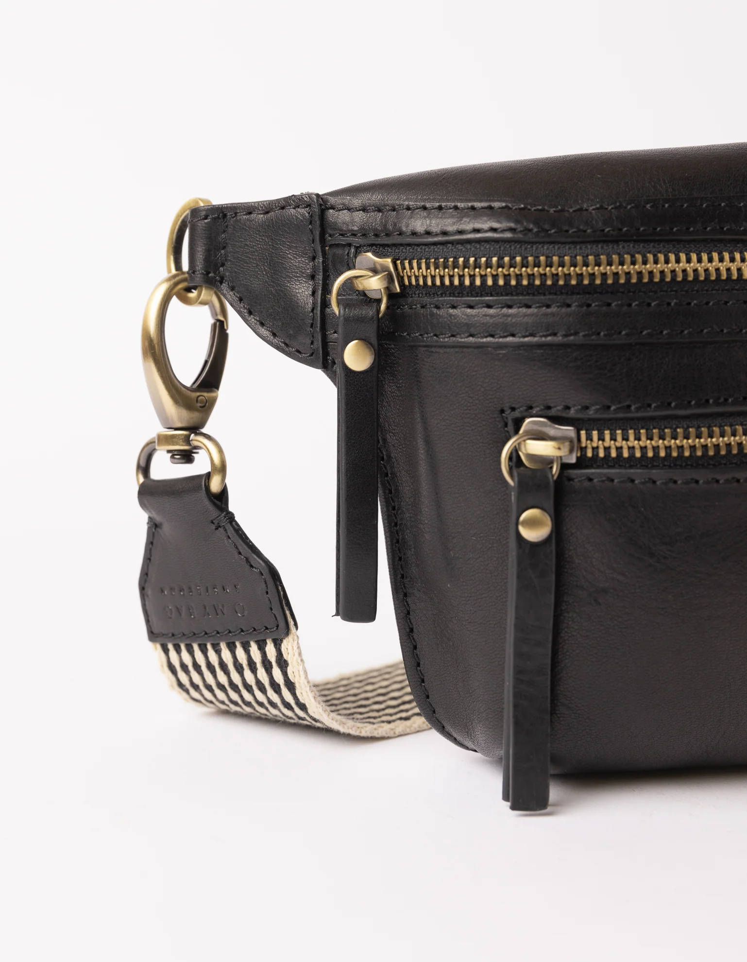 Beck's Bum Bag - Black Stromboli Leather - Image 4