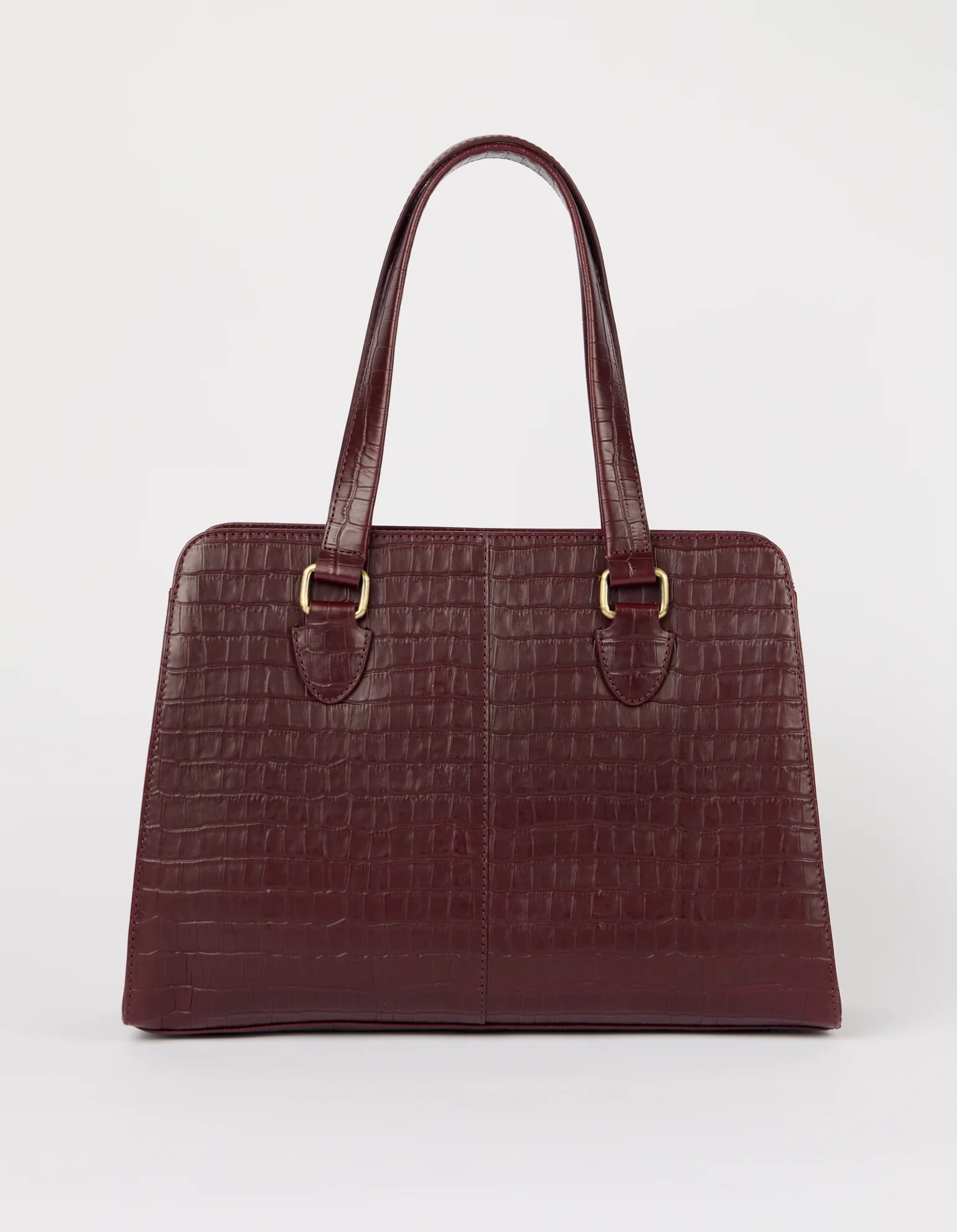 Blair - Dark Cherry Croco Print Leather - Image 4