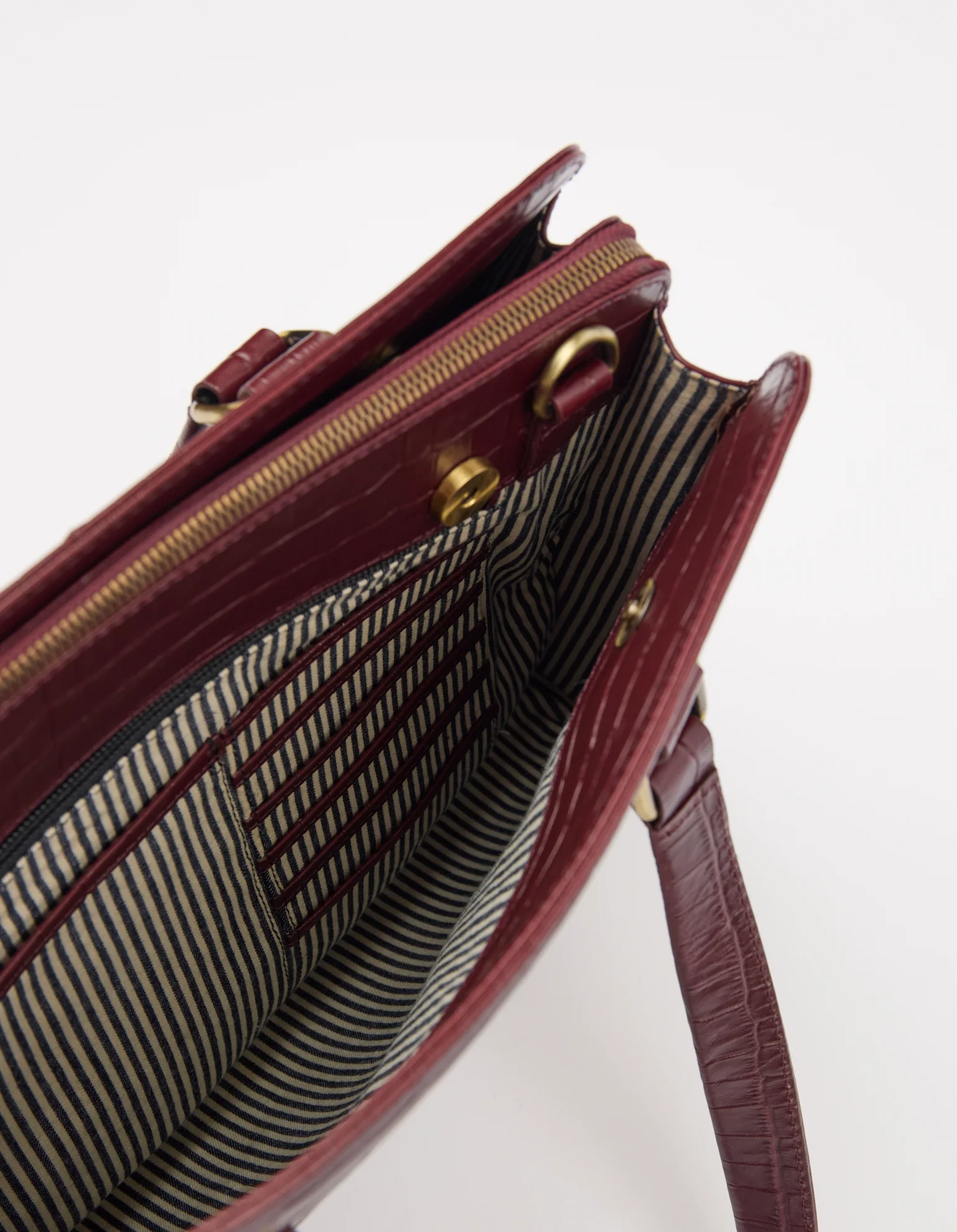 Blair - Dark Cherry Croco Print Leather - Image 5