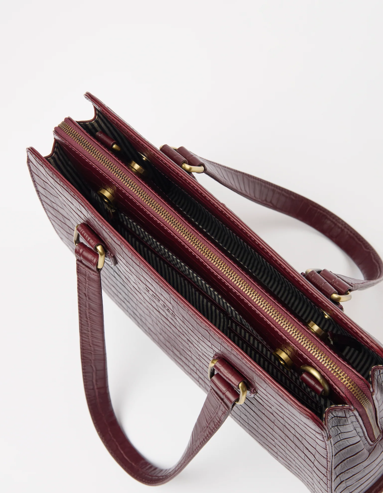 Blair - Dark Cherry Croco Print Leather - Image 6
