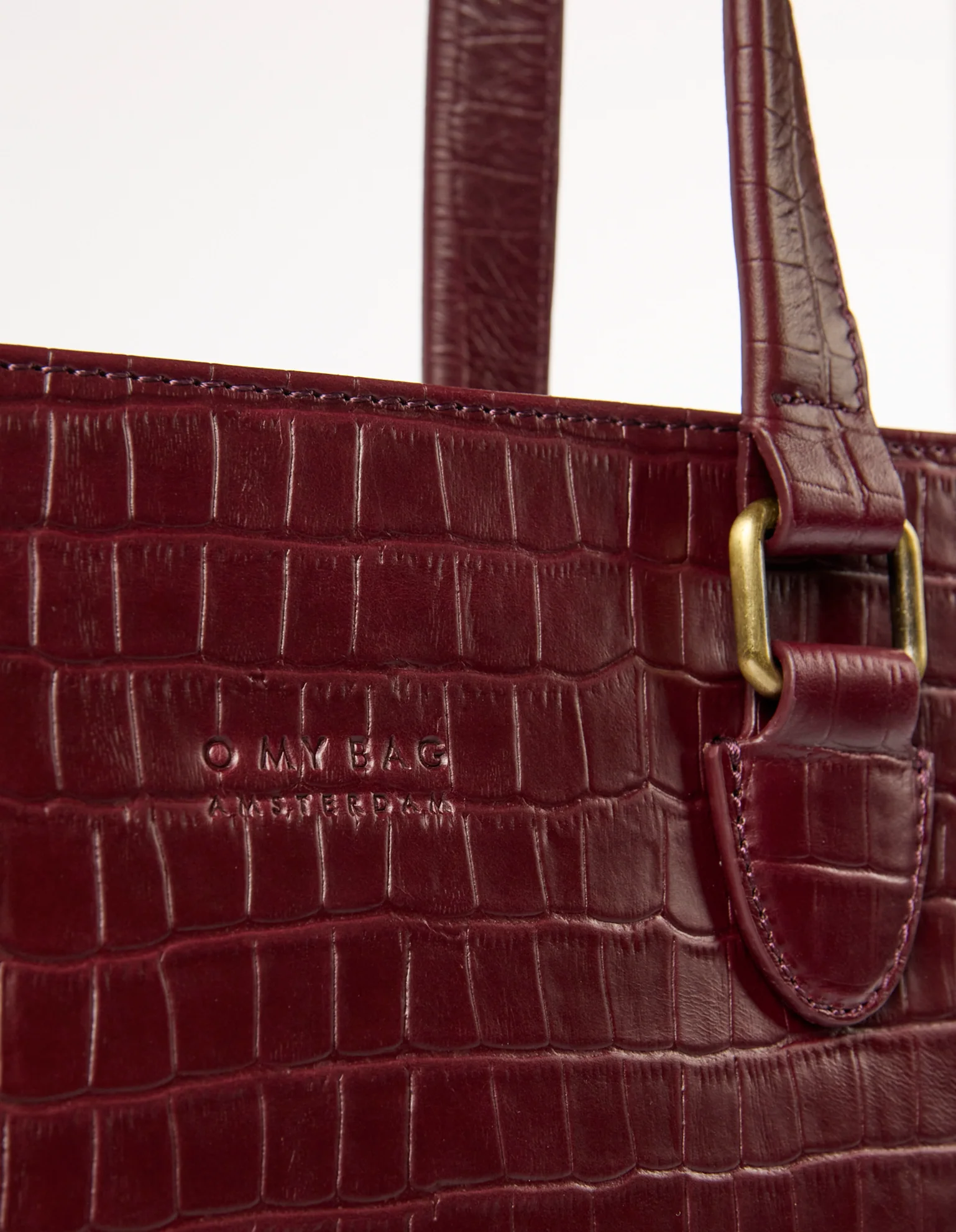 Blair - Dark Cherry Croco Print Leather - Image 7
