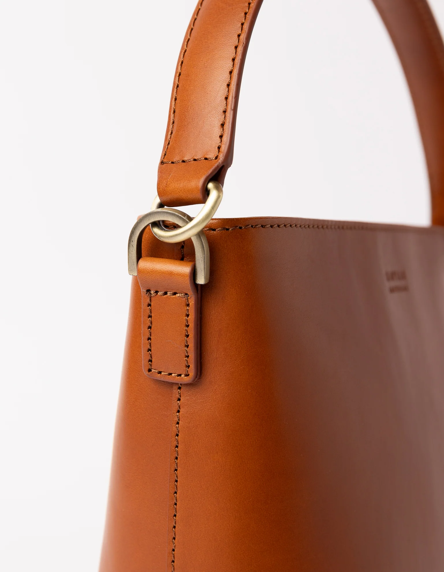 Bobbi Bucket Bag Maxi - Cognac Classic Leather - Image 6