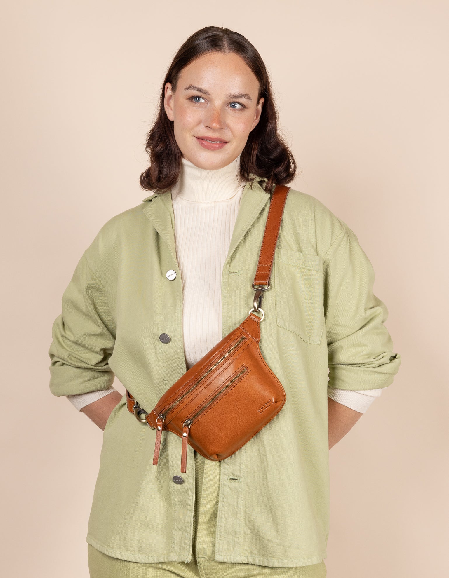 Bum Bag Strap - Cognac Stromboli Leather - Image 3