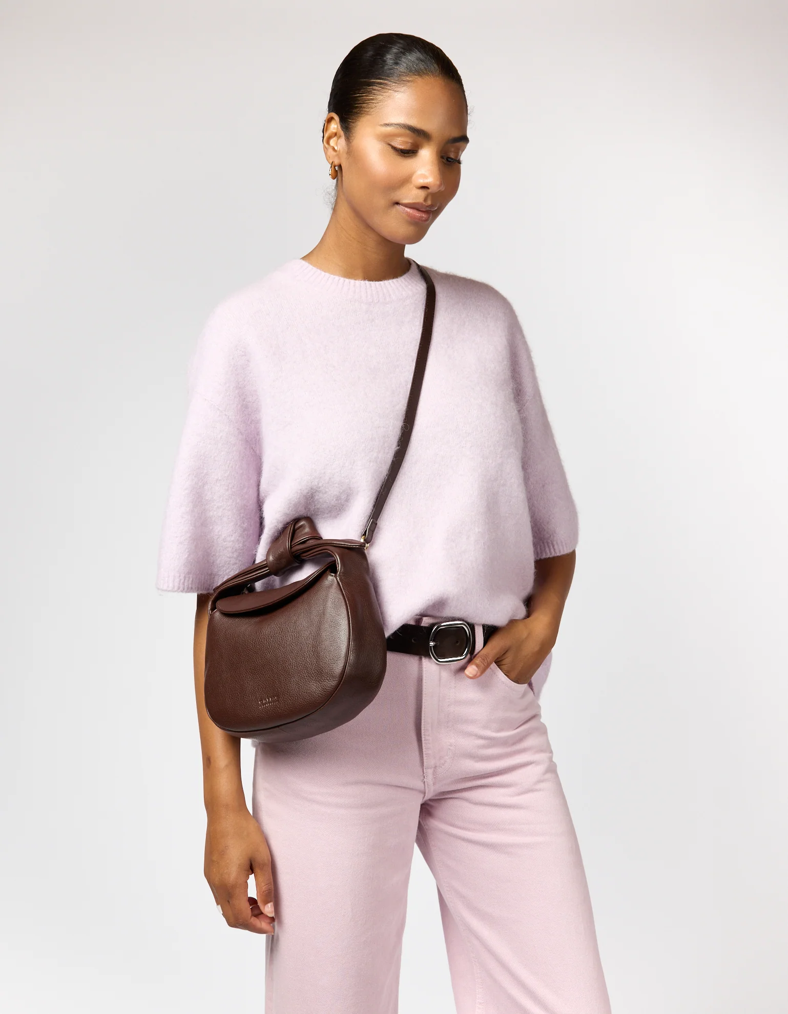 Coco Croissant - Chocolate Soft Grain Leather - Image 10