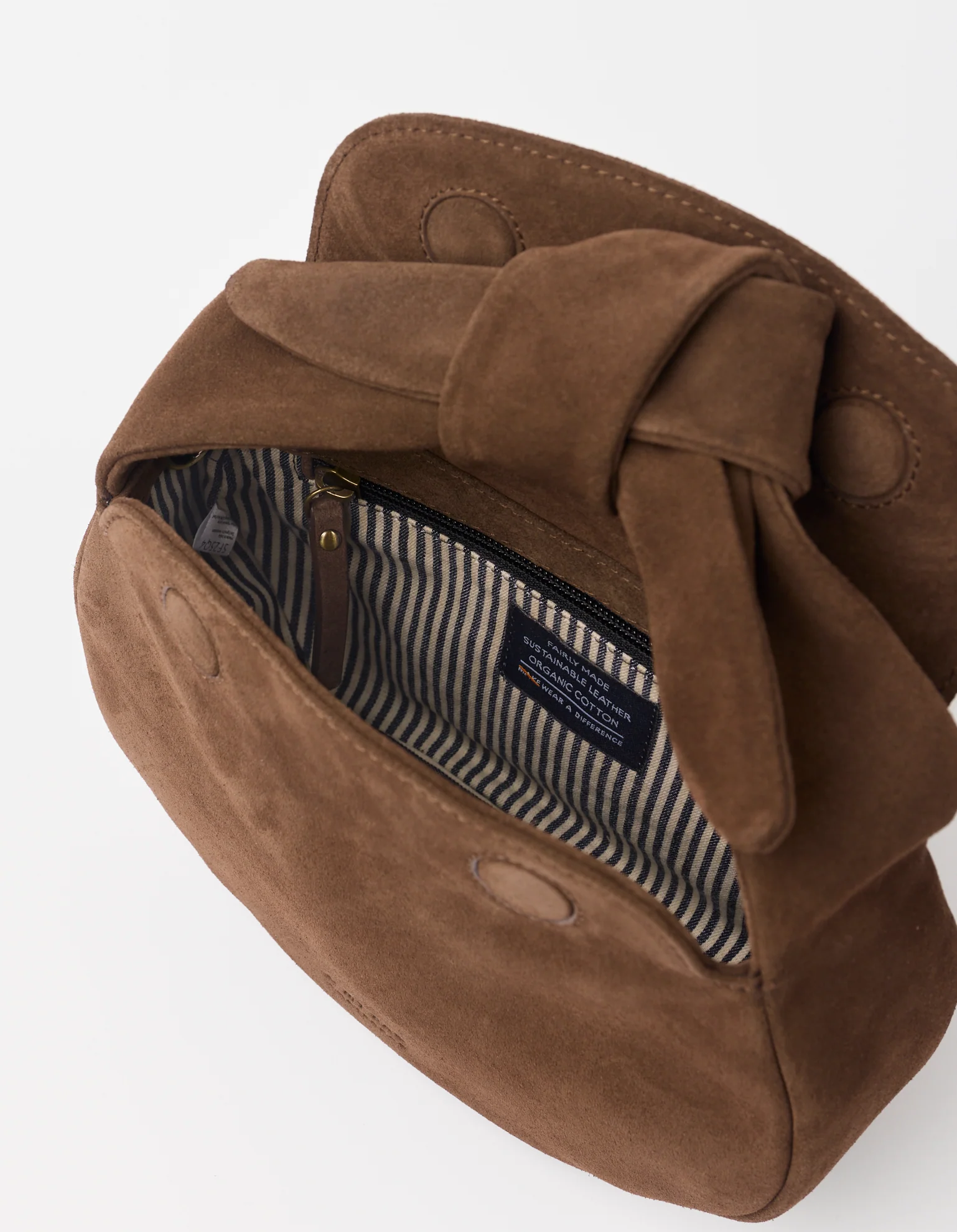 Coco Croissant - Chocolate Suède with Classic Leather - Image 5
