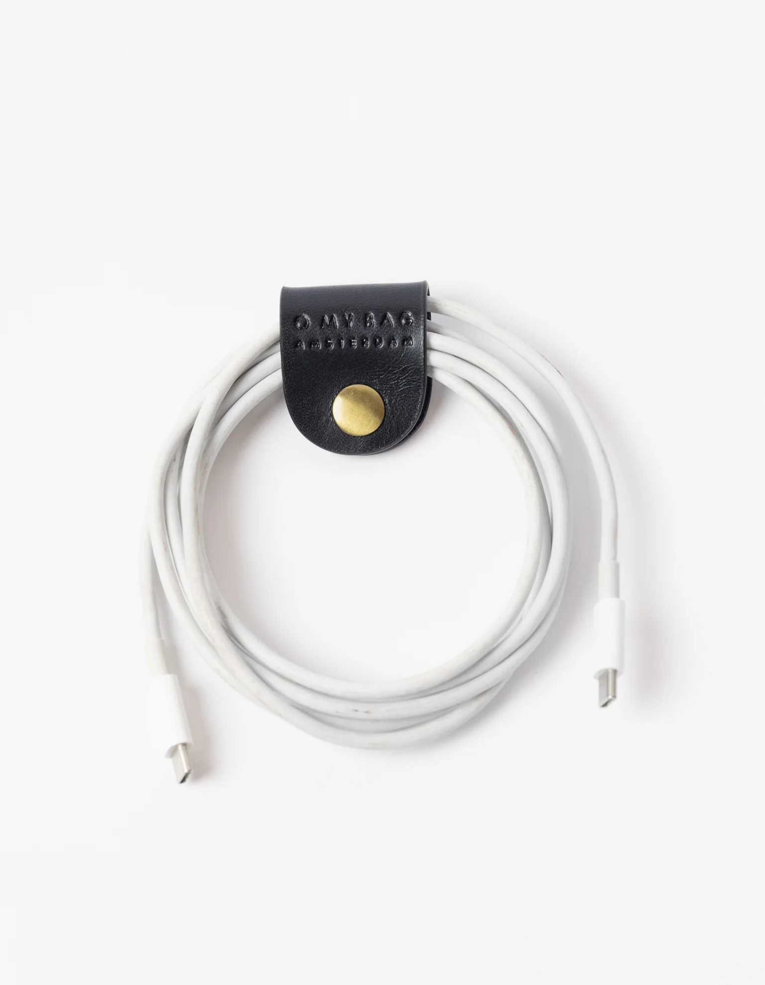 Cord Organizer - Black Classic Leather - Image 3