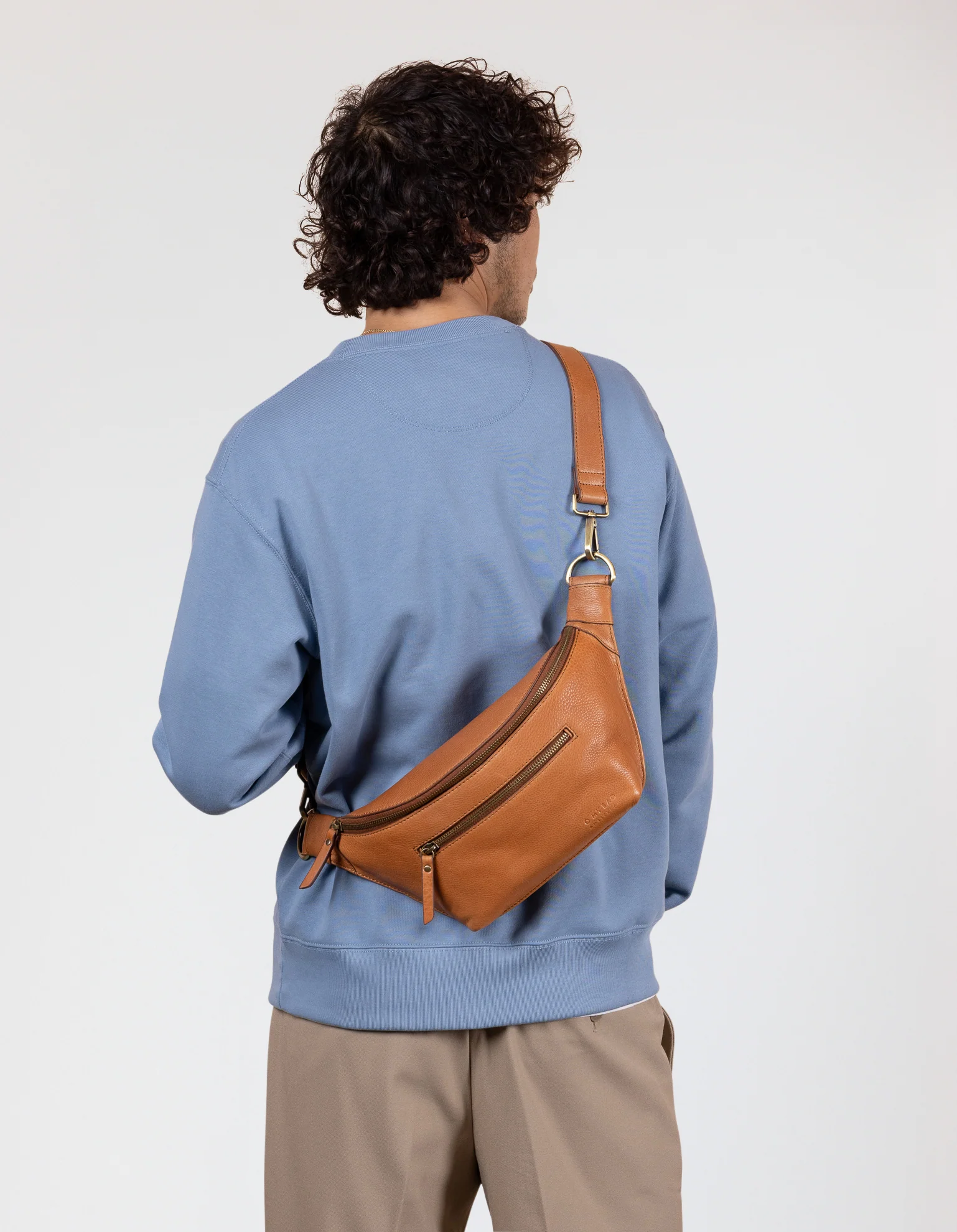Drew Bum Bag - Wild Oak Soft Grain Leather - Image 8