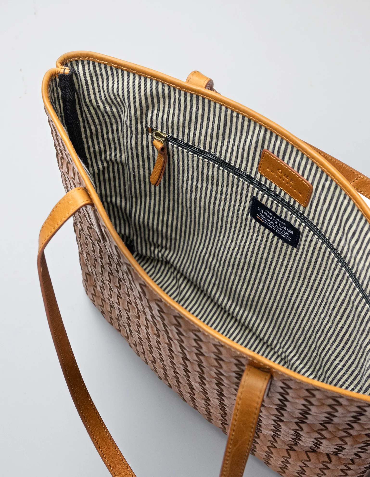 Georgia - Cognac Woven Classic Leather - Image 4