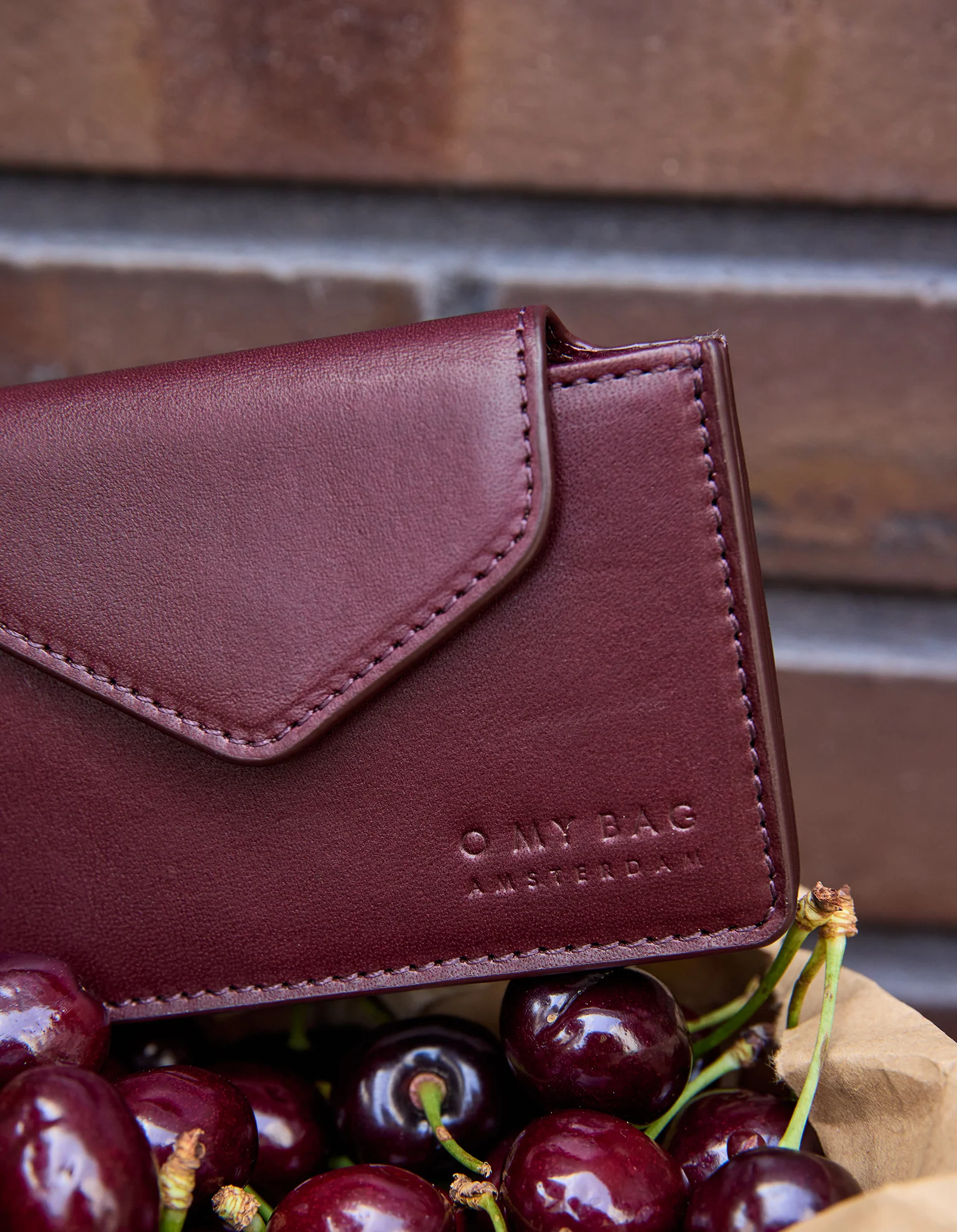 Harmonica Wallet - Dark Cherry Classic Leather - Image 4
