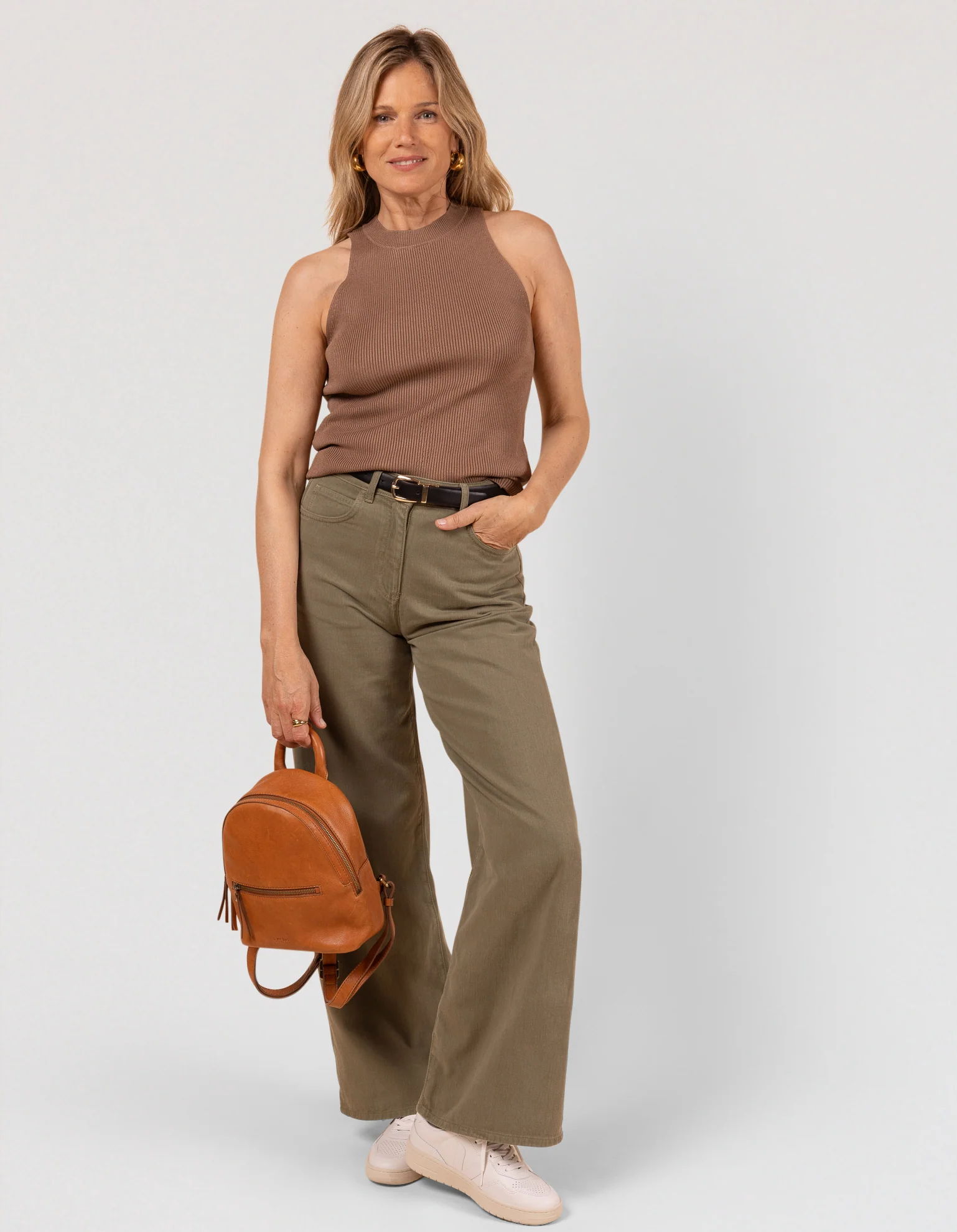 Ivy Mini Backpack - Wild Oak Soft Grain Leather - Image 5