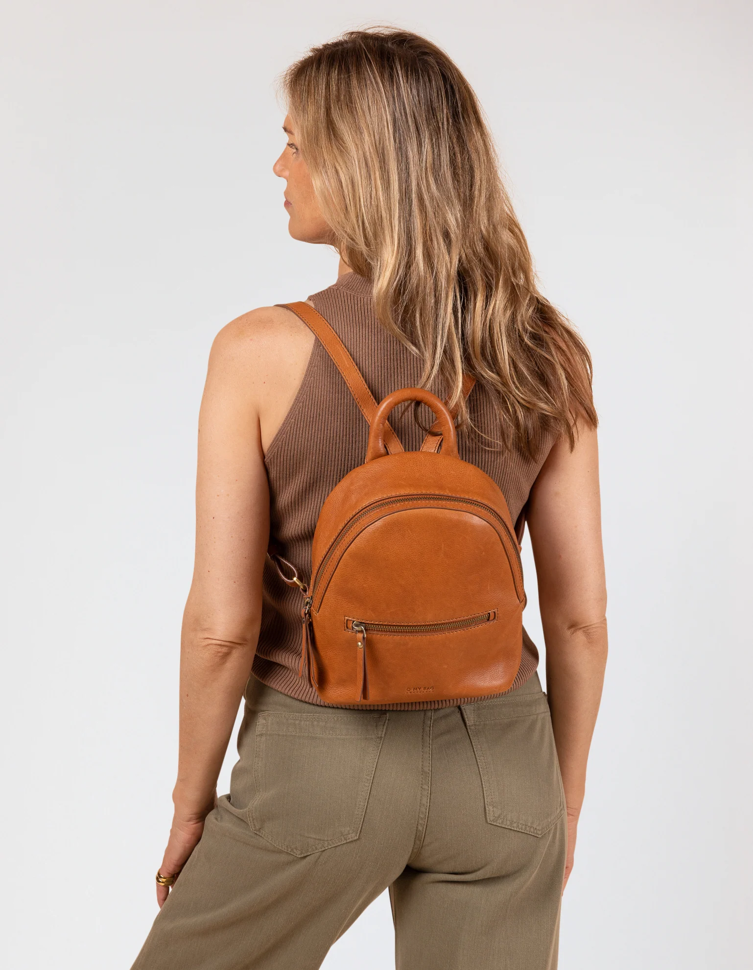 Ivy Mini Backpack - Wild Oak Soft Grain Leather - Image 6