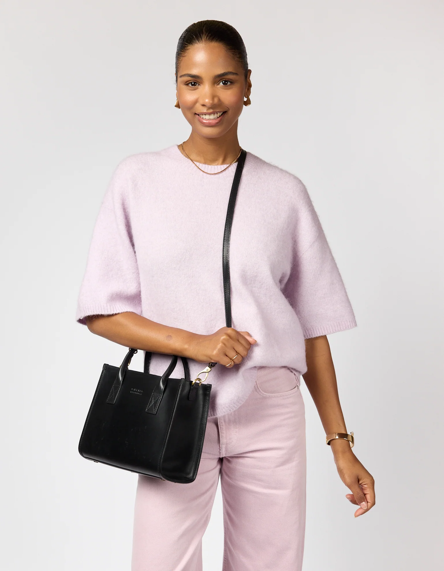 Jackie Midi + Leather Strap - Black Classic Leather - Image 8