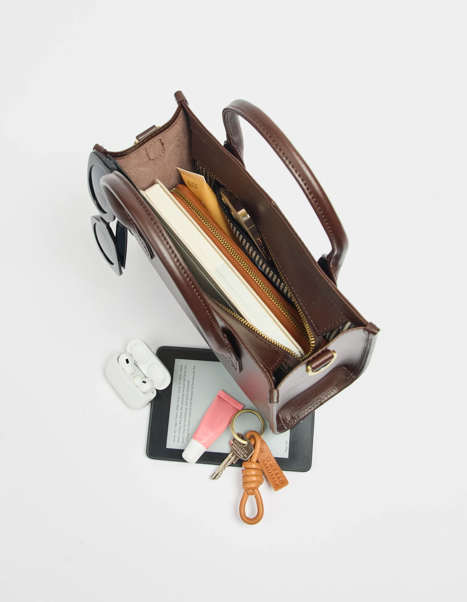 Jackie Midi + Webbing Strap - Chocolate Classic Leather - Image 7