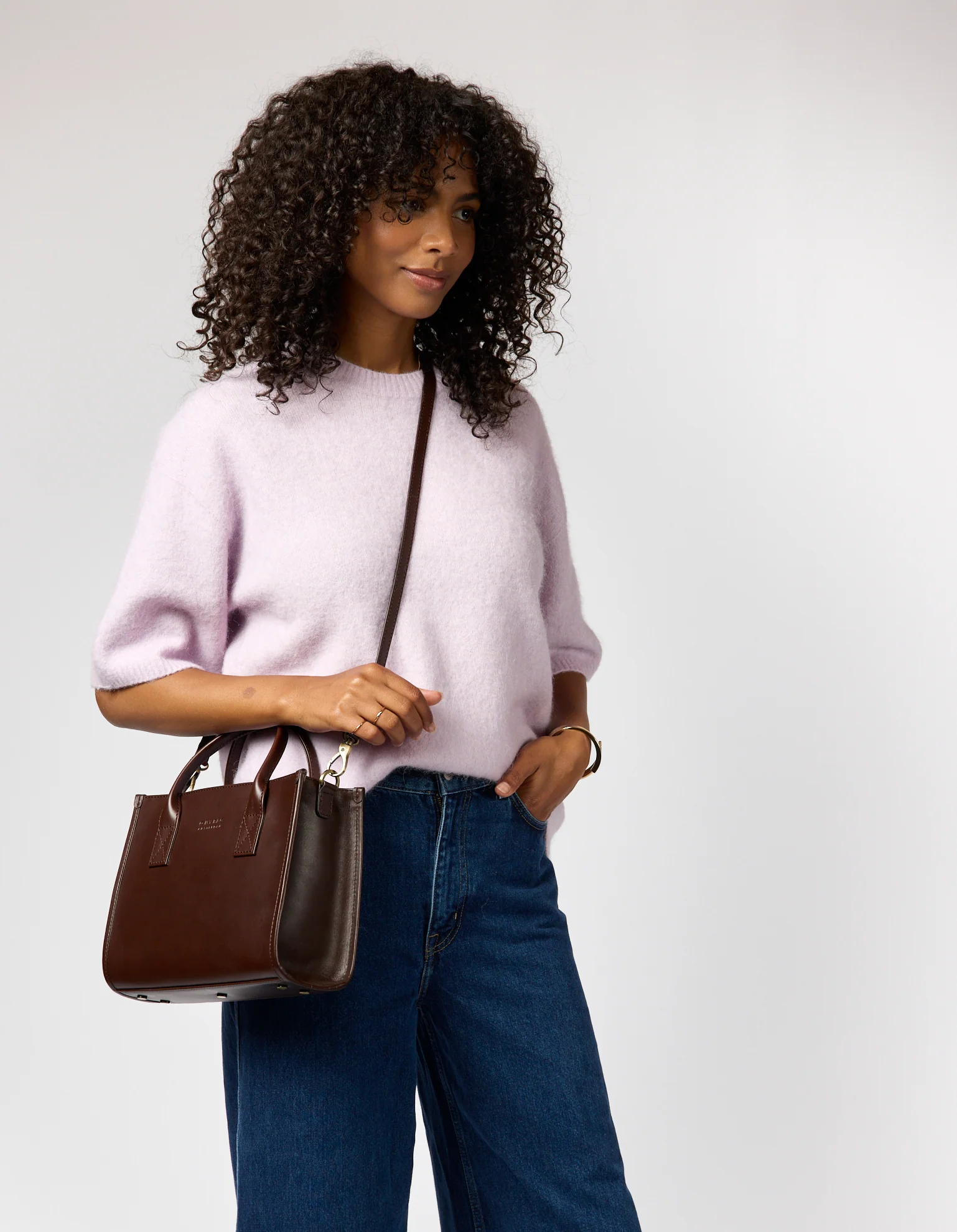 Jackie Midi + Leather Strap - Chocolate Classic Leather - Image 8