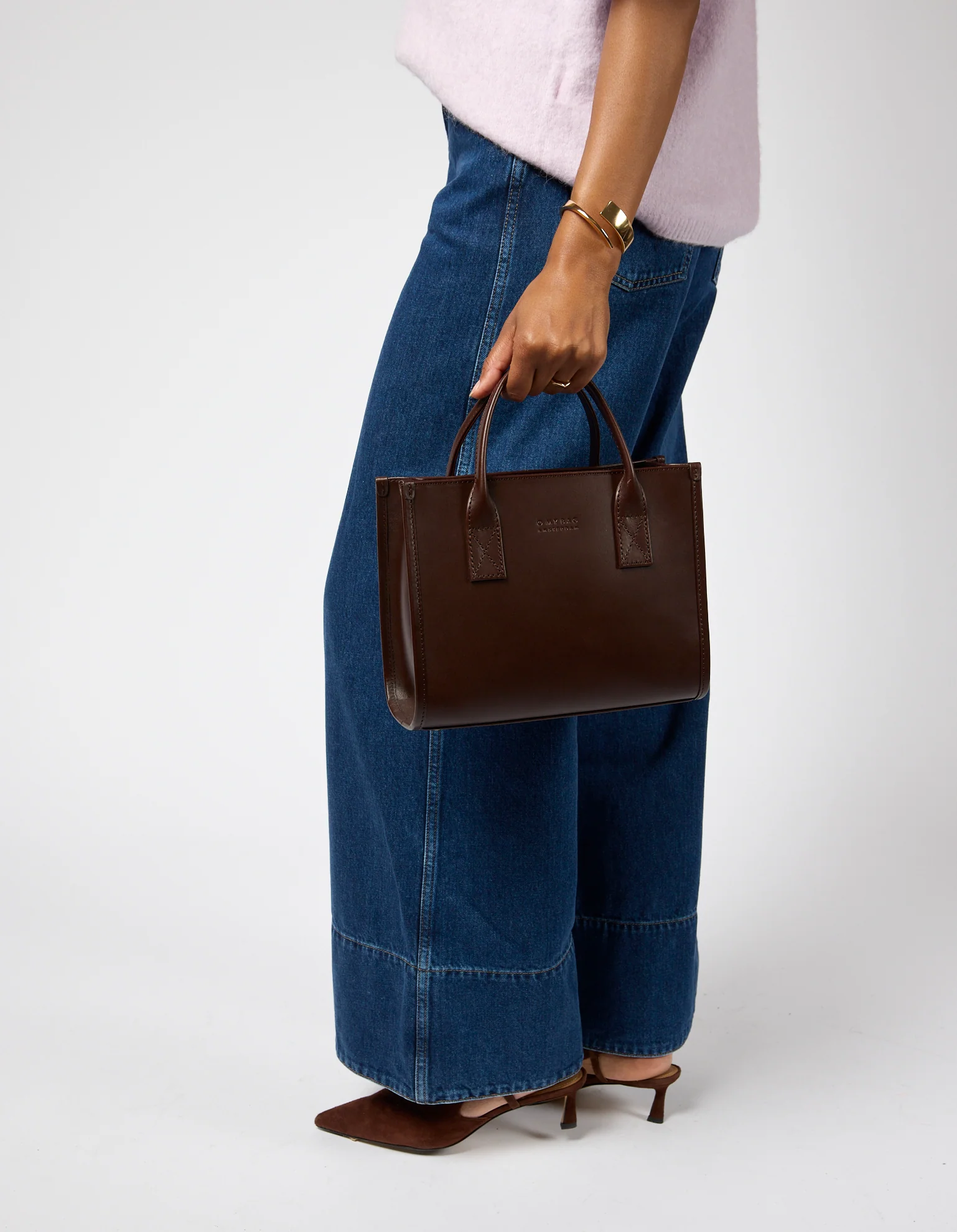 Jackie Midi + Webbing Strap - Chocolate Classic Leather - Image 10