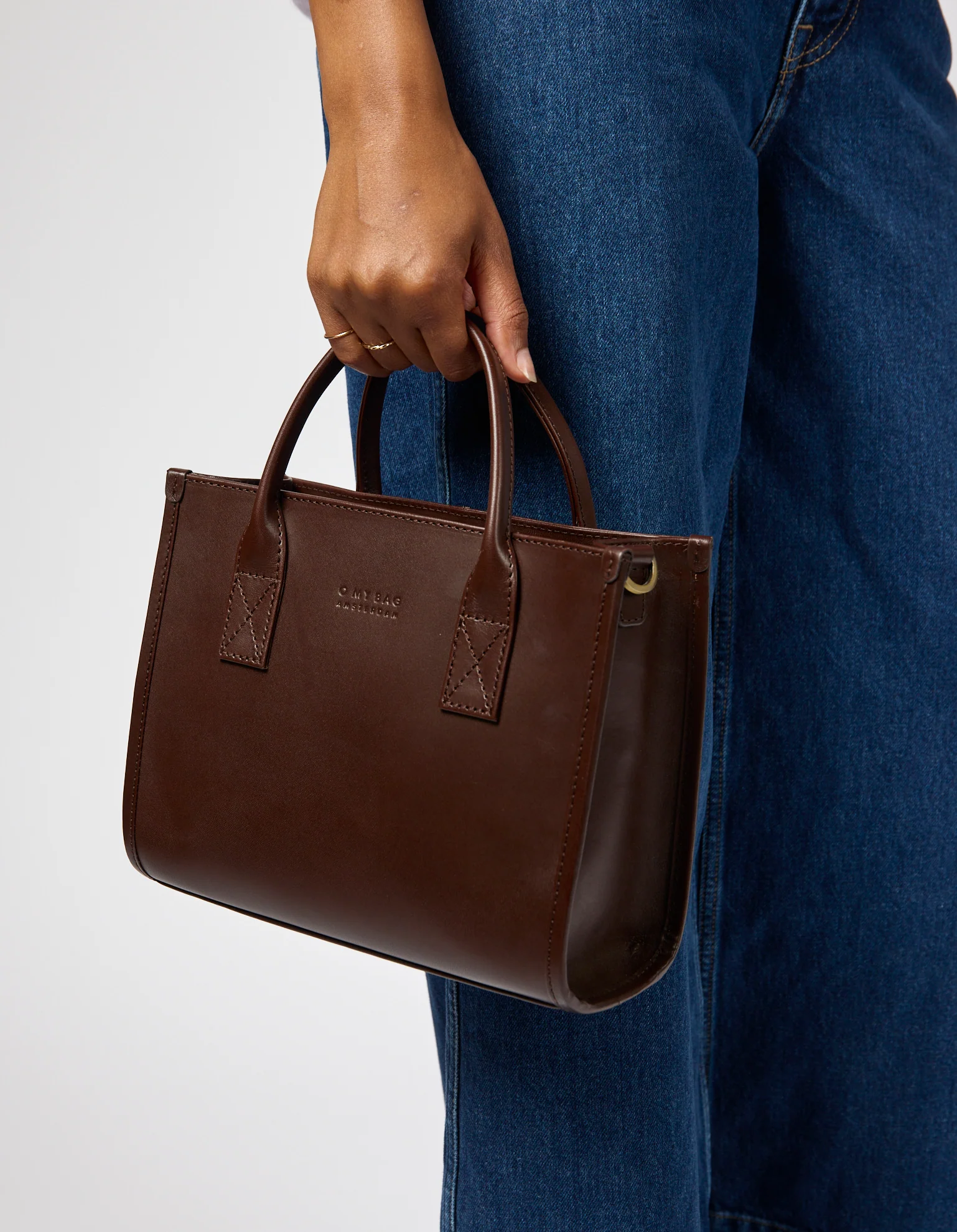 Jackie Midi + Webbing Strap - Chocolate Classic Leather - Image 11