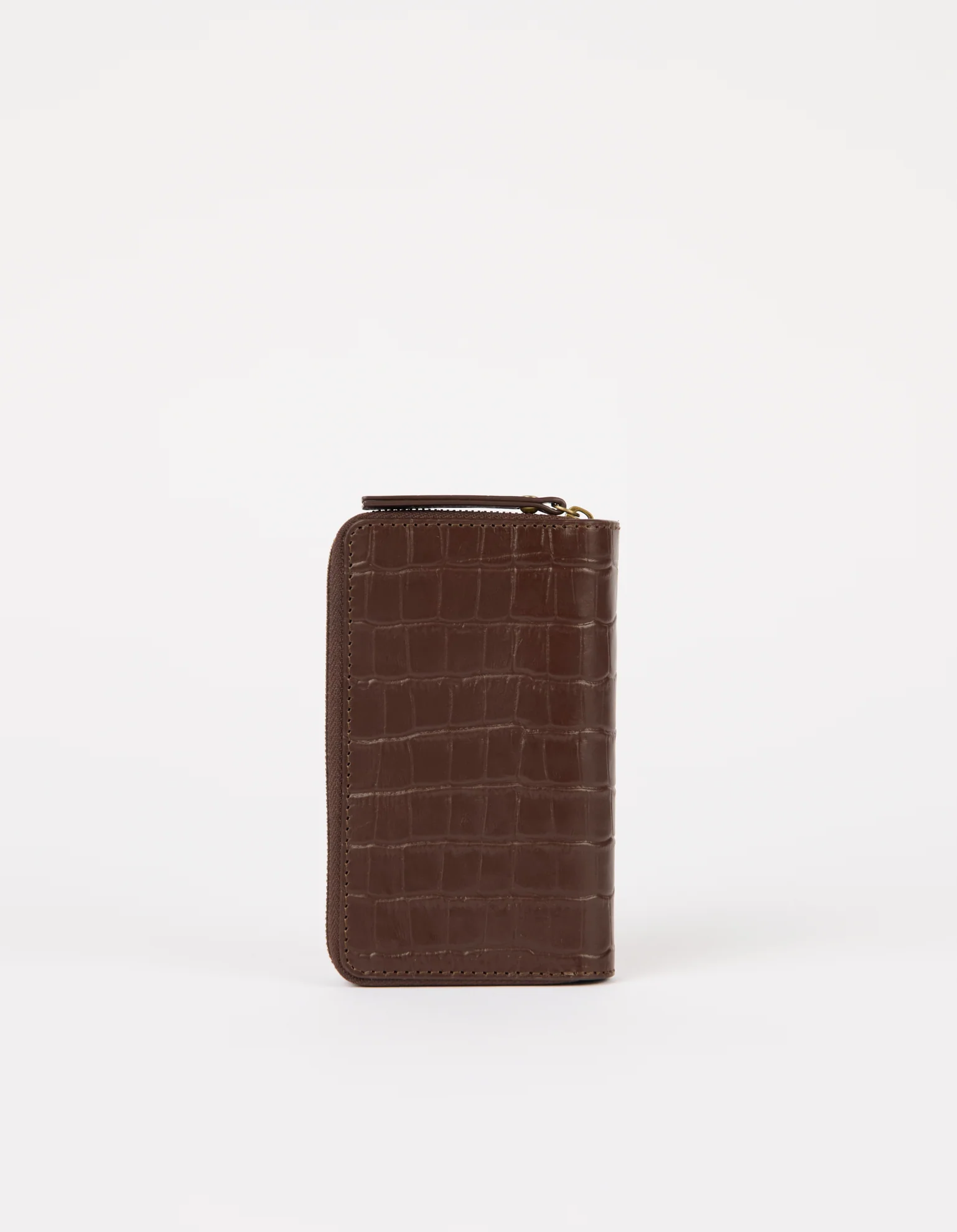 Jett Wallet - Chocolate Croco Print Leather - Image 3
