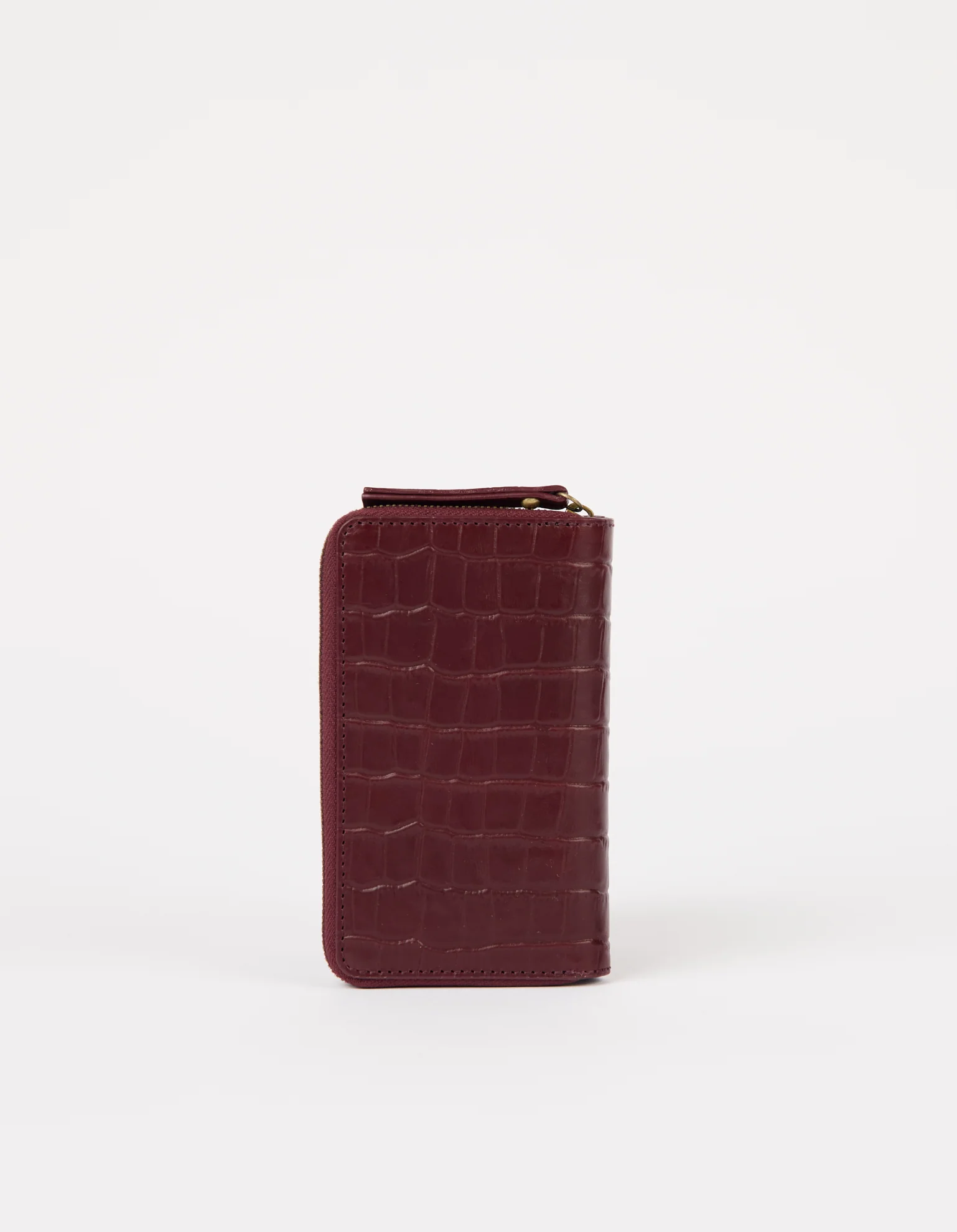 Jett Wallet - Dark Cherry Croco Print Leather - Image 3