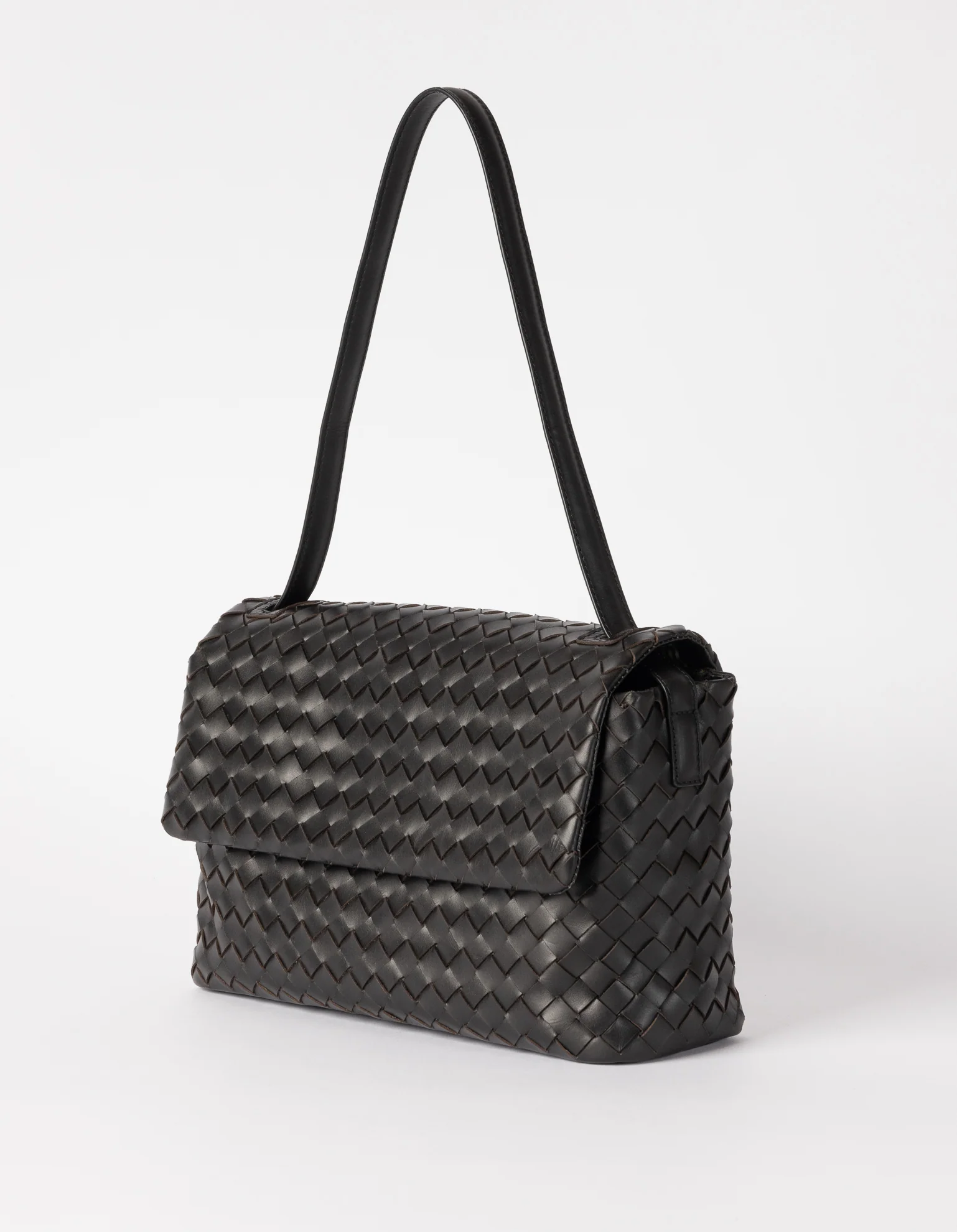 Kenzie- Black Woven Classic Leather - Image 3
