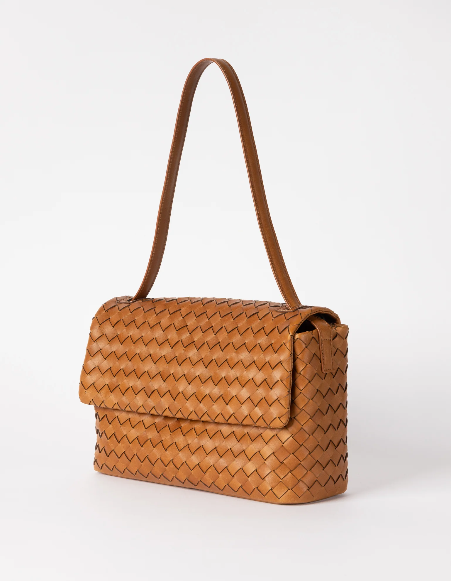 Kenzie - Cognac Woven Classic Leather - Image 3