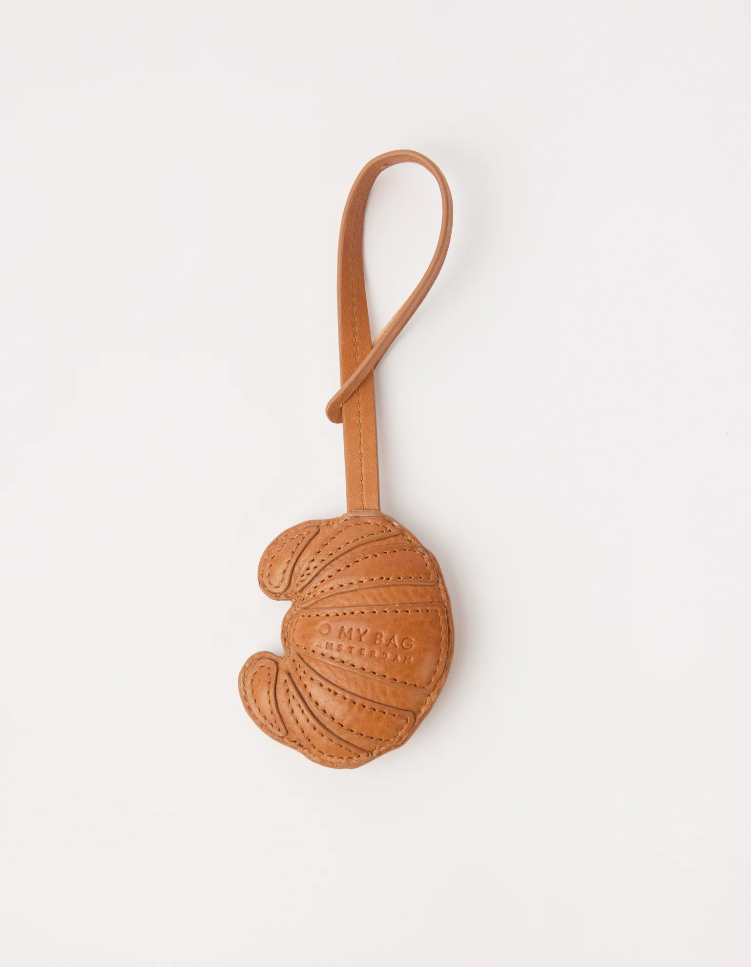 Croissant Bag Charm - Wild Oak Soft Grain Leather