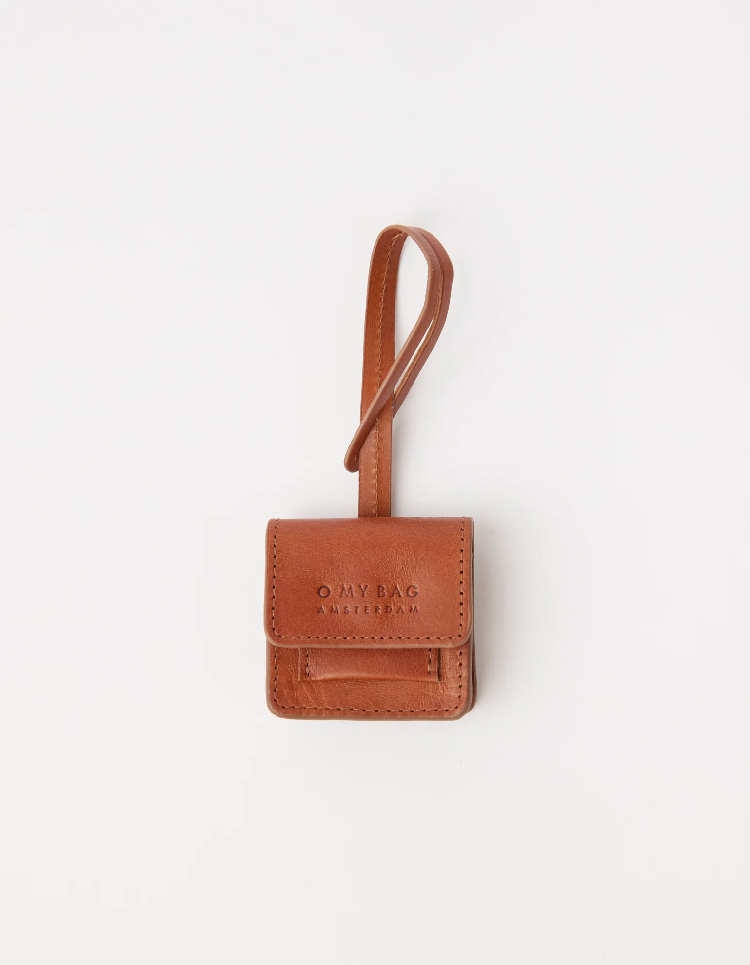 Harper Bag Charm- Cognac Classic Leather