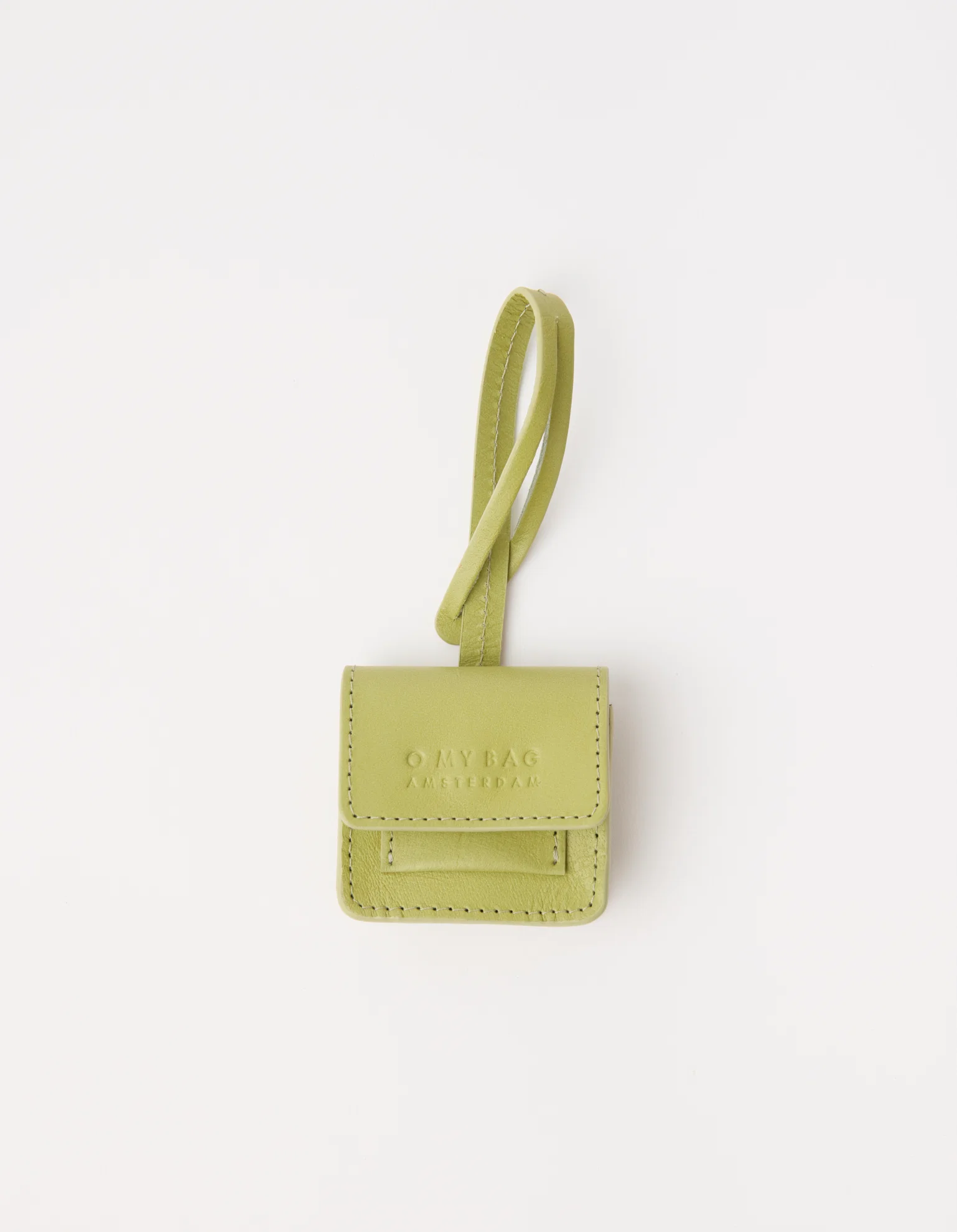 Harper Bag Charm - Tea Green Classic Leather