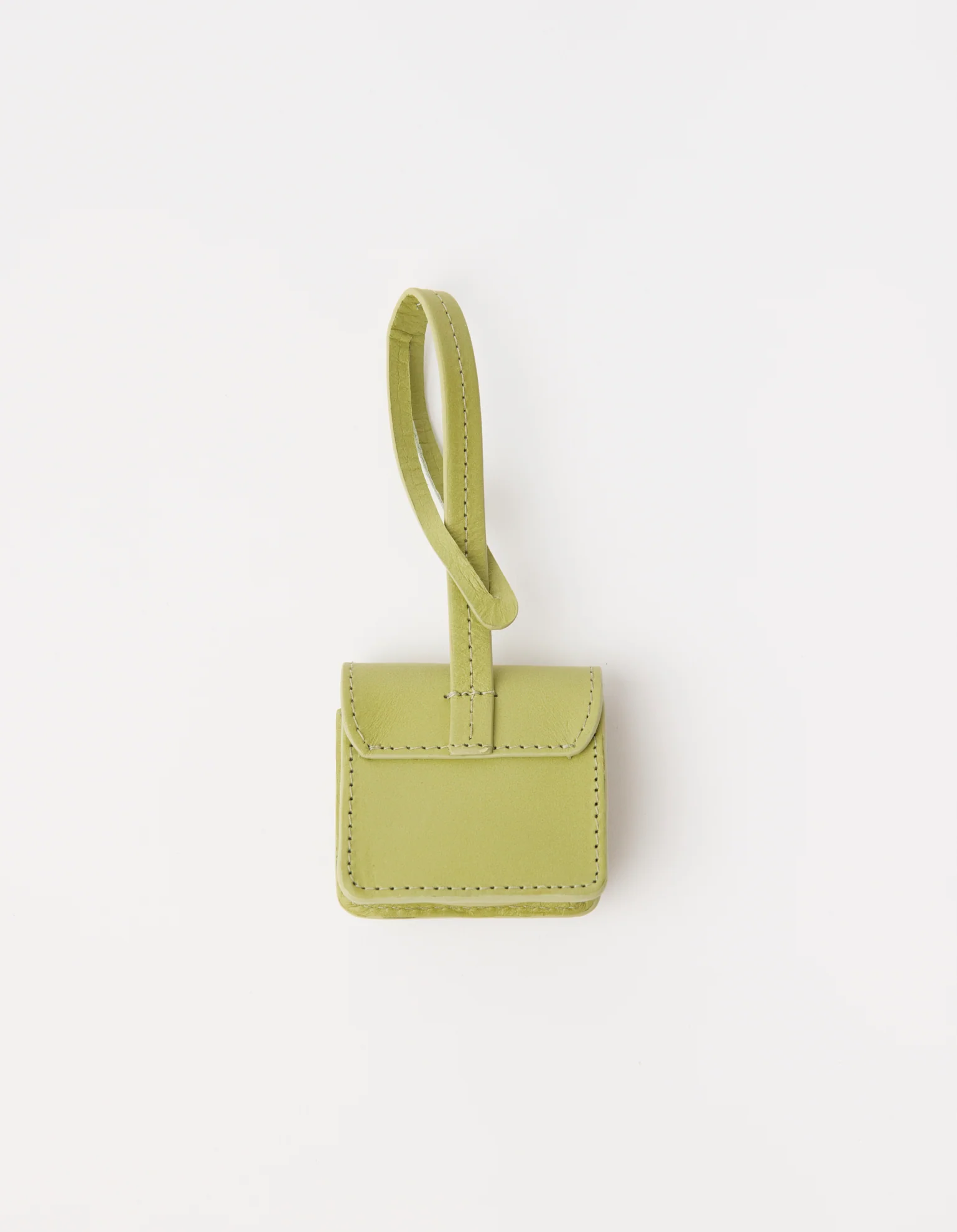 Harper Bag Charm - Tea Green Classic Leather - Image 2