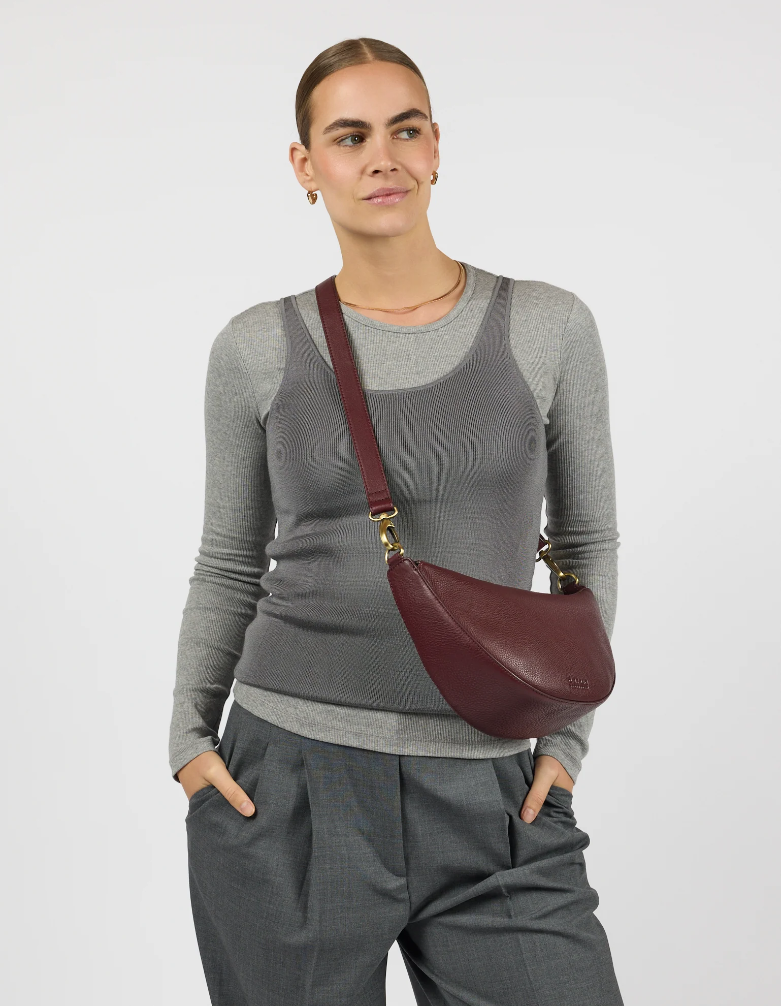 Leo Midi - Dark Cherry Soft Grain Leather - Image 6