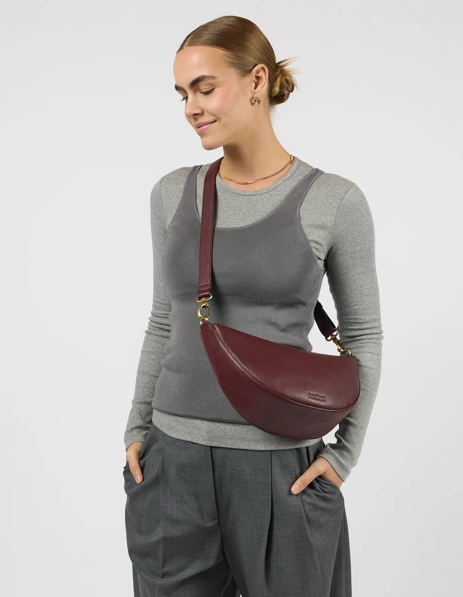 Leo Midi - Dark Cherry Soft Grain Leather - Image 7