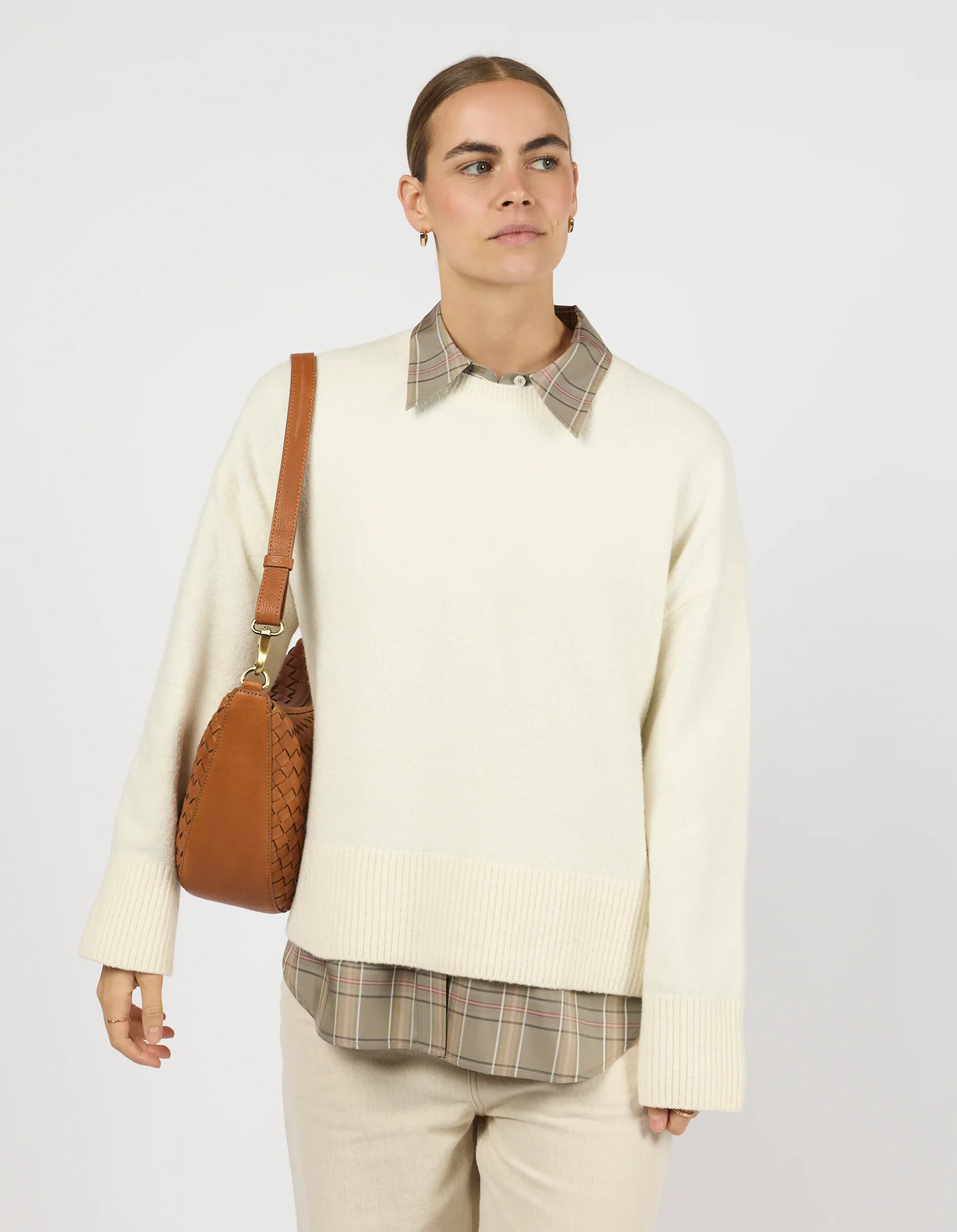 Leo Maxi - Wild Oak Woven Soft Grain Leather - Image 5