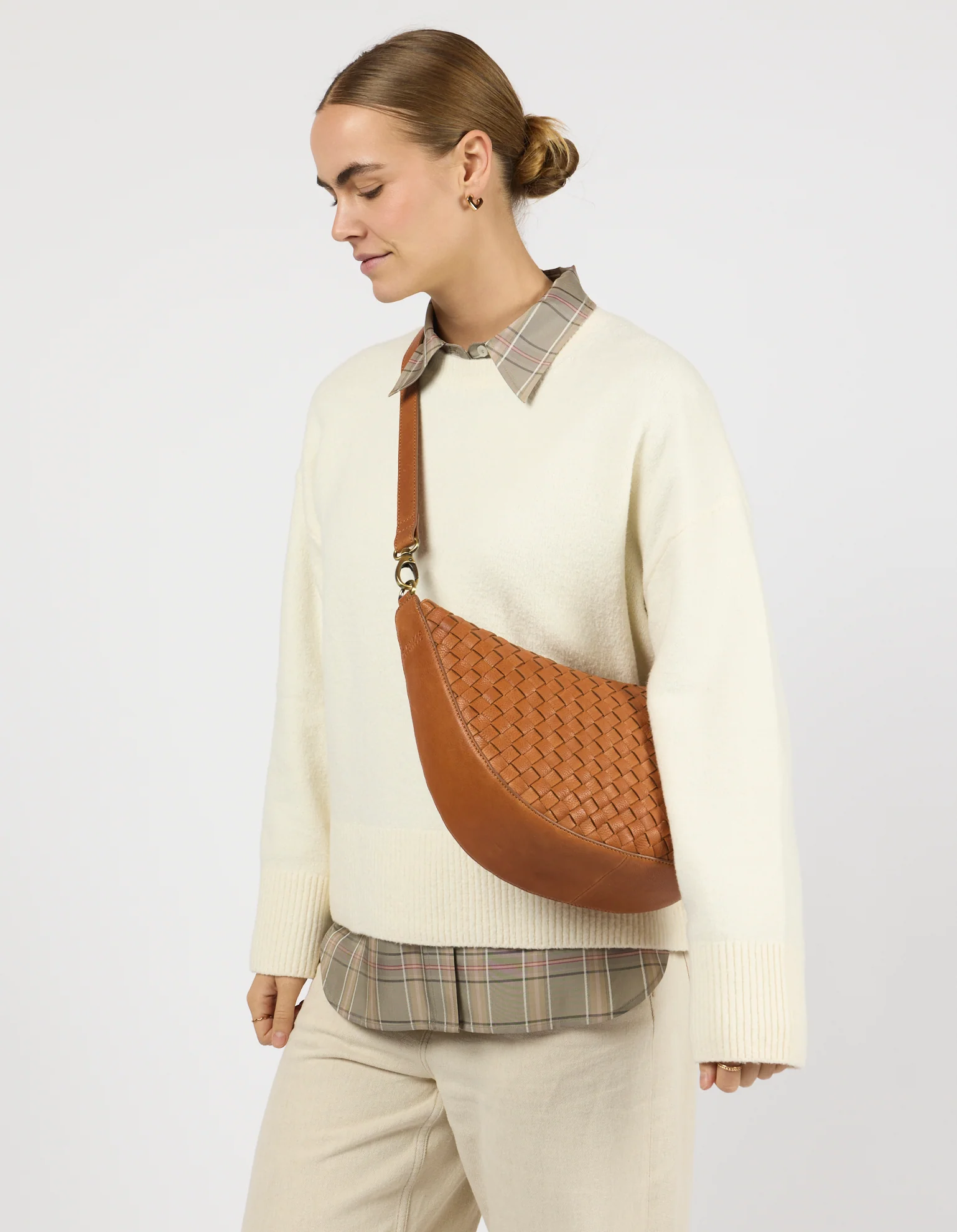 Leo Maxi - Wild Oak Woven Soft Grain Leather - Image 6