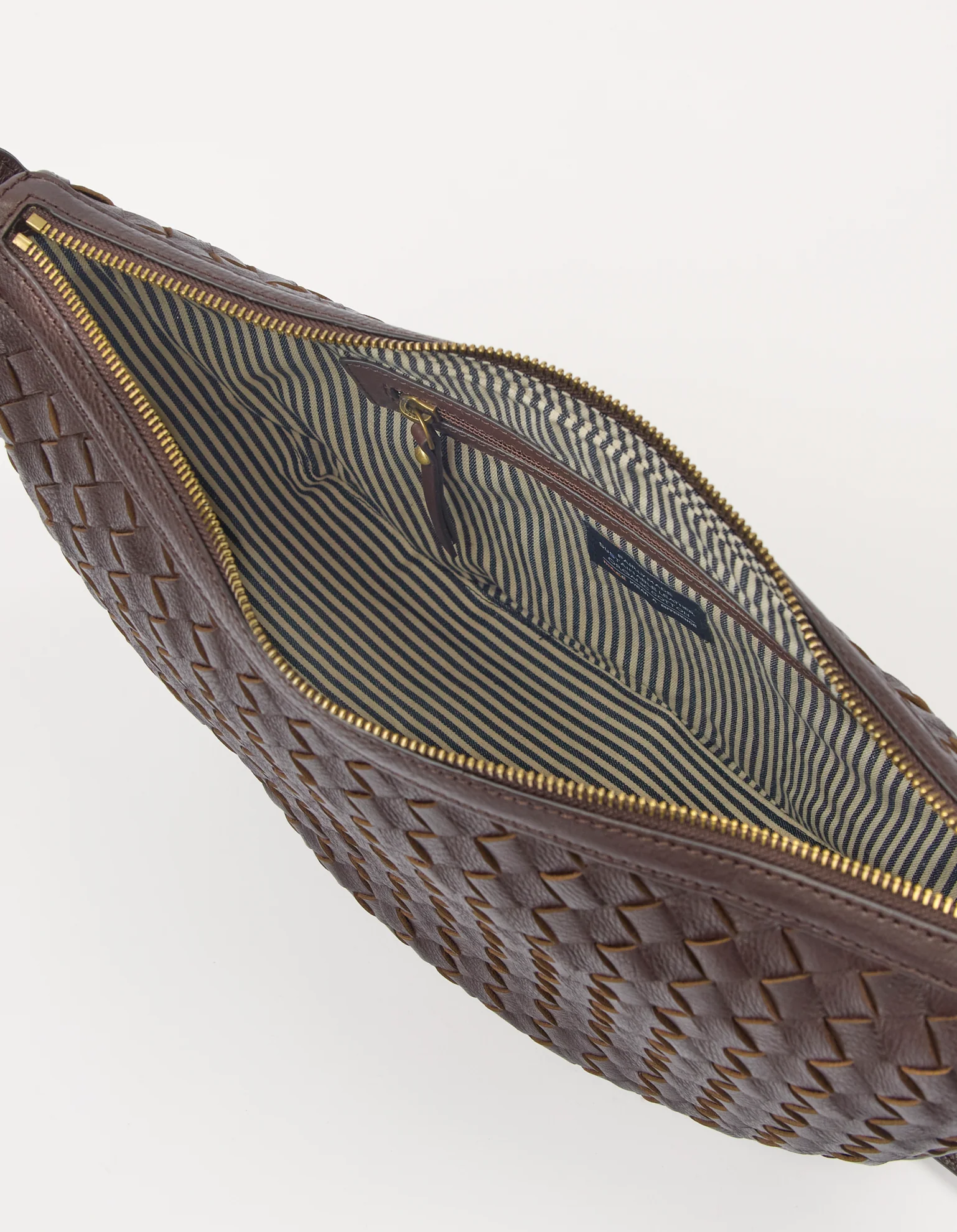 Leo Maxi - Chocolate Woven Soft Grain Leather - Image 3