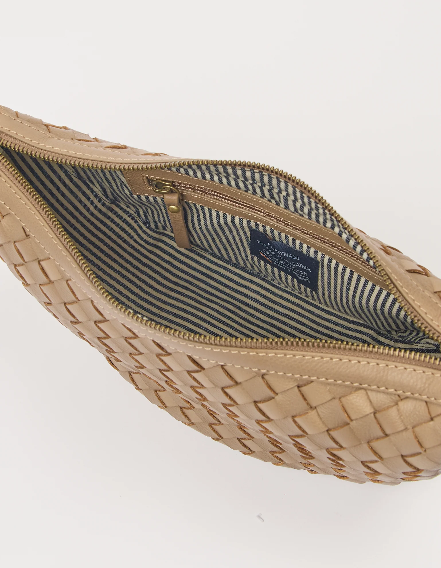 Leo Midi - Dark Sand Woven Soft Grain Leather - Image 3