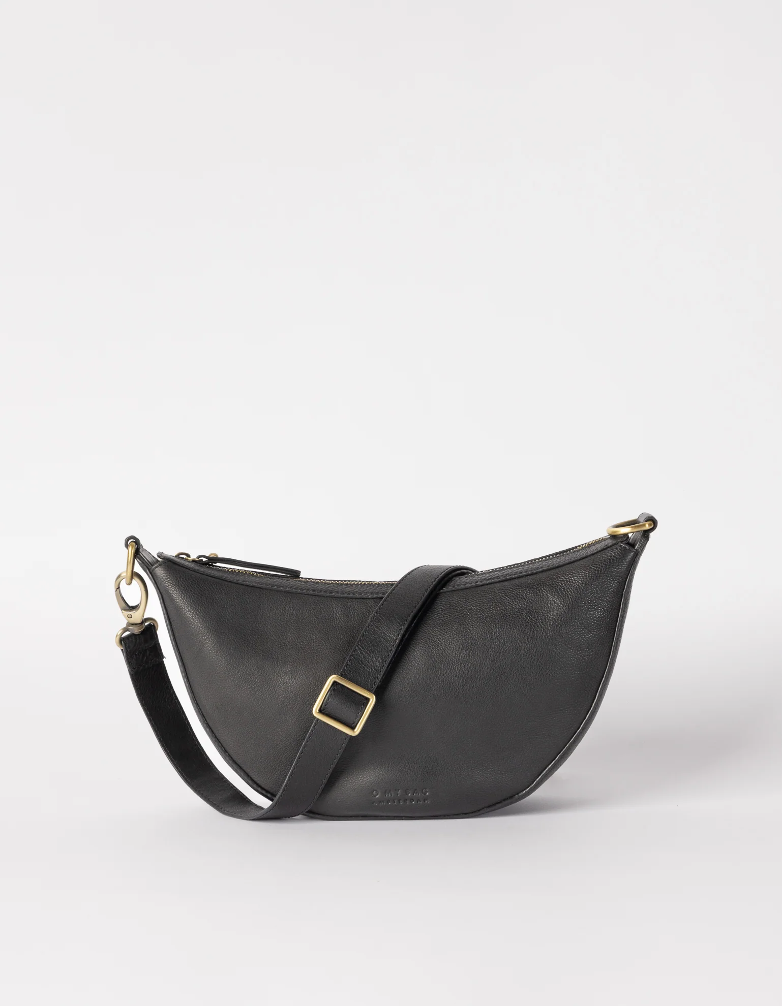Leo Midi Twisted Handle - Black Soft Grain Leather - Image 5