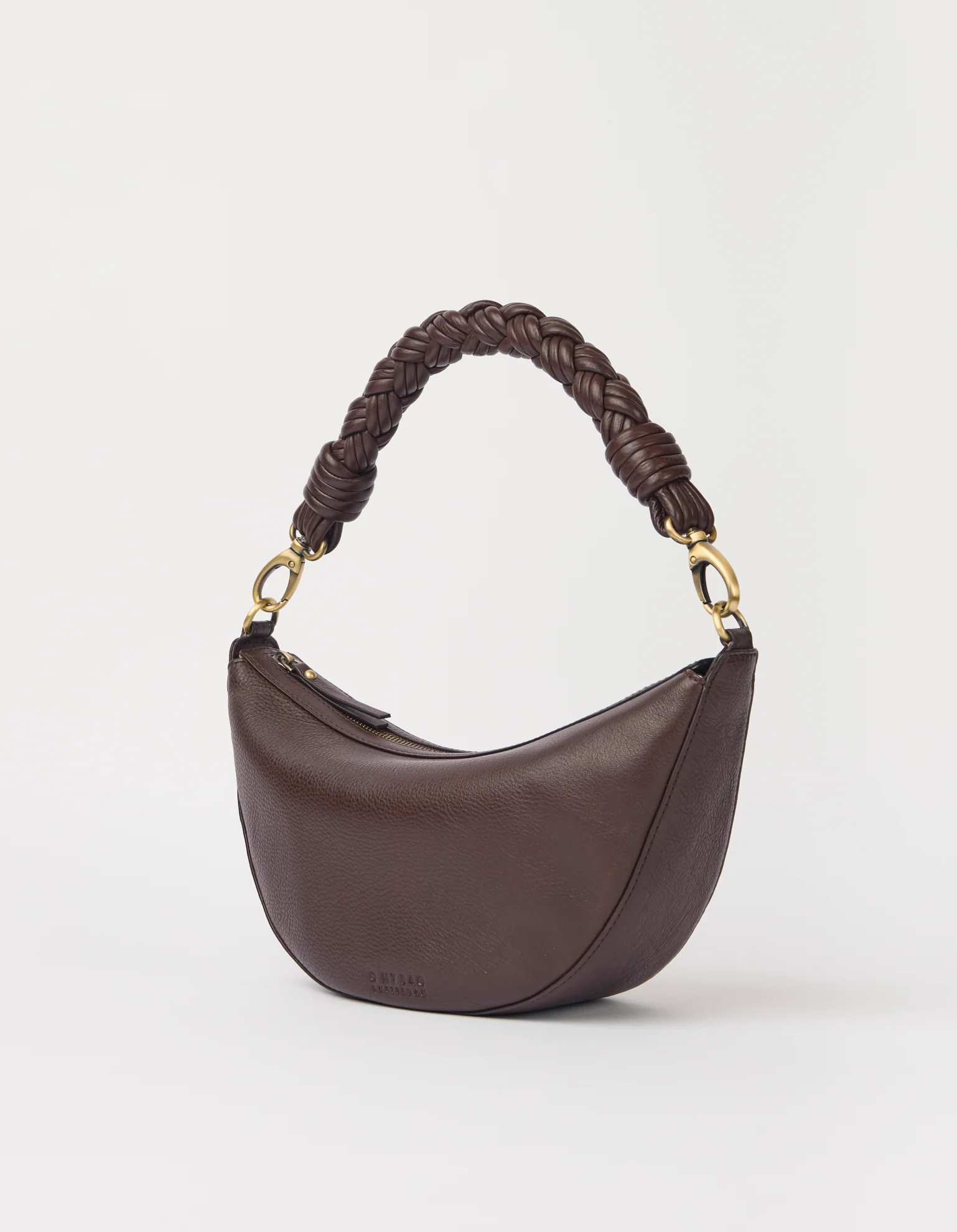 Leo Midi Twisted Handle - Chocolate Soft Grain Leather - Image 3