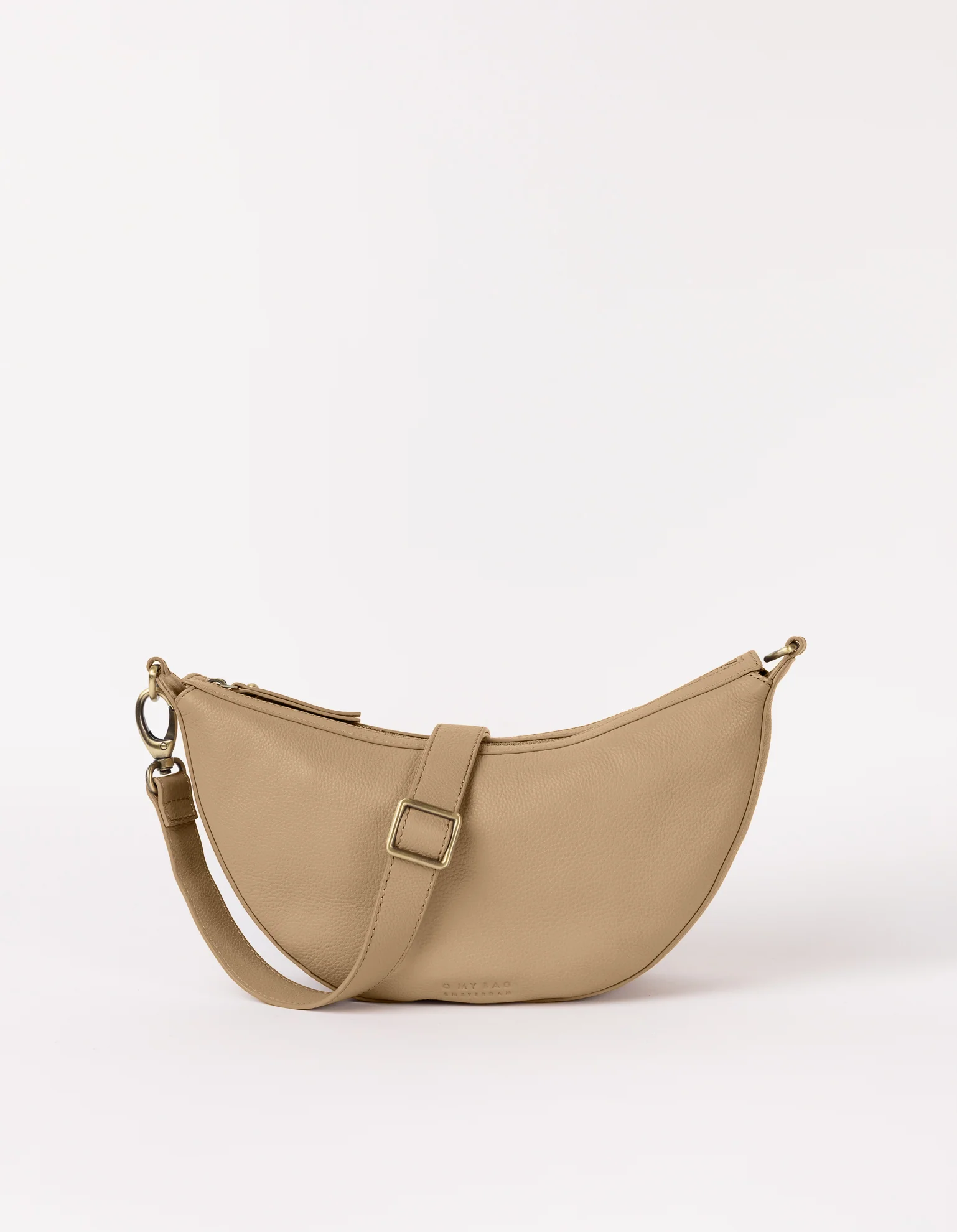 Leo Midi Twisted Handle - Dark Sand Soft Grain Leather - Image 5