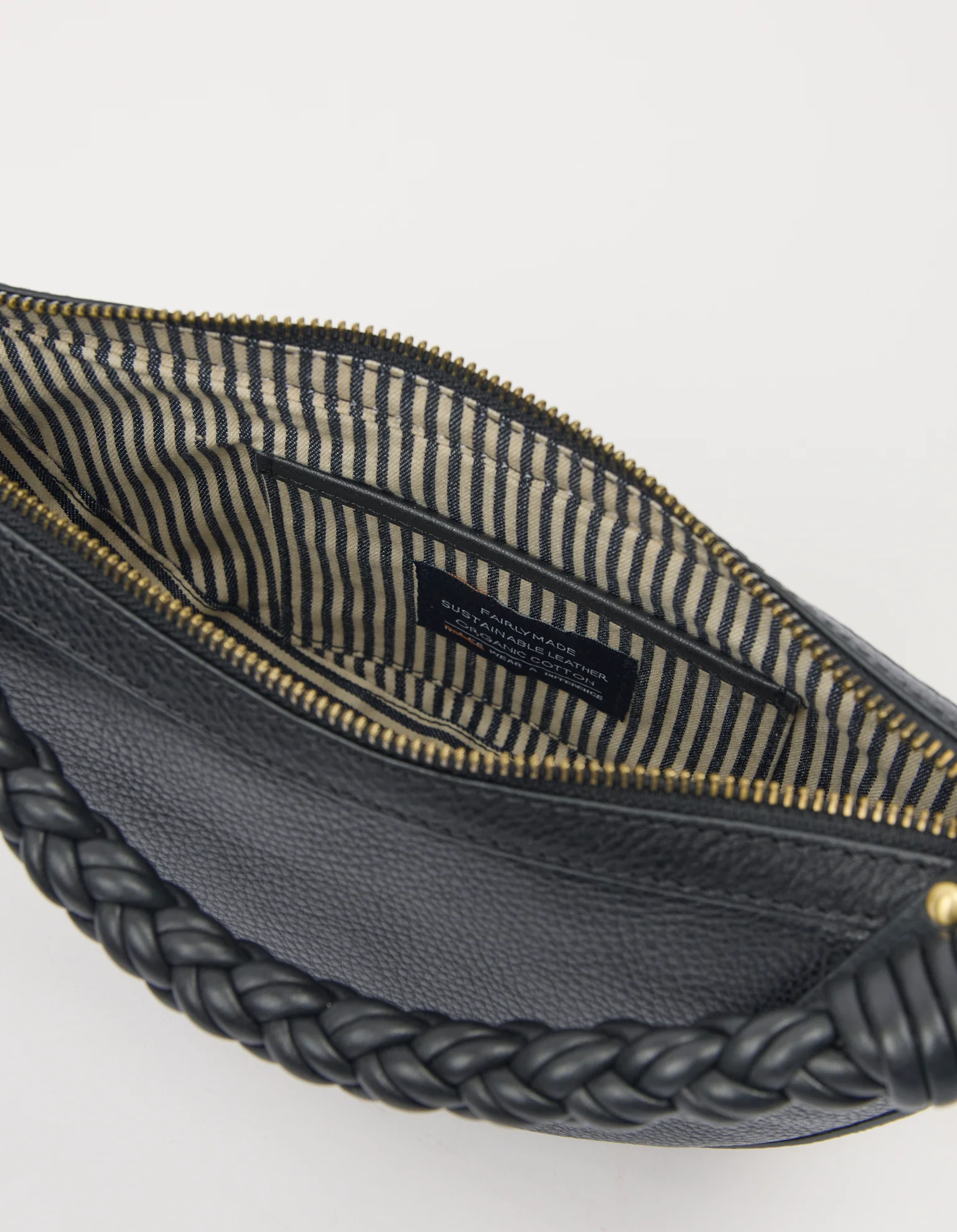 Leo Mini Twisted Handle - Black Soft Grain Leather - Image 5