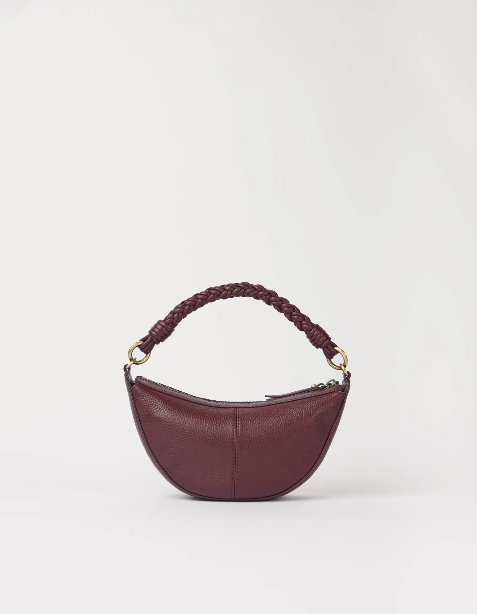 Leo Mini Twisted Handle - Dark Cherry Soft Grain Leather - Image 3