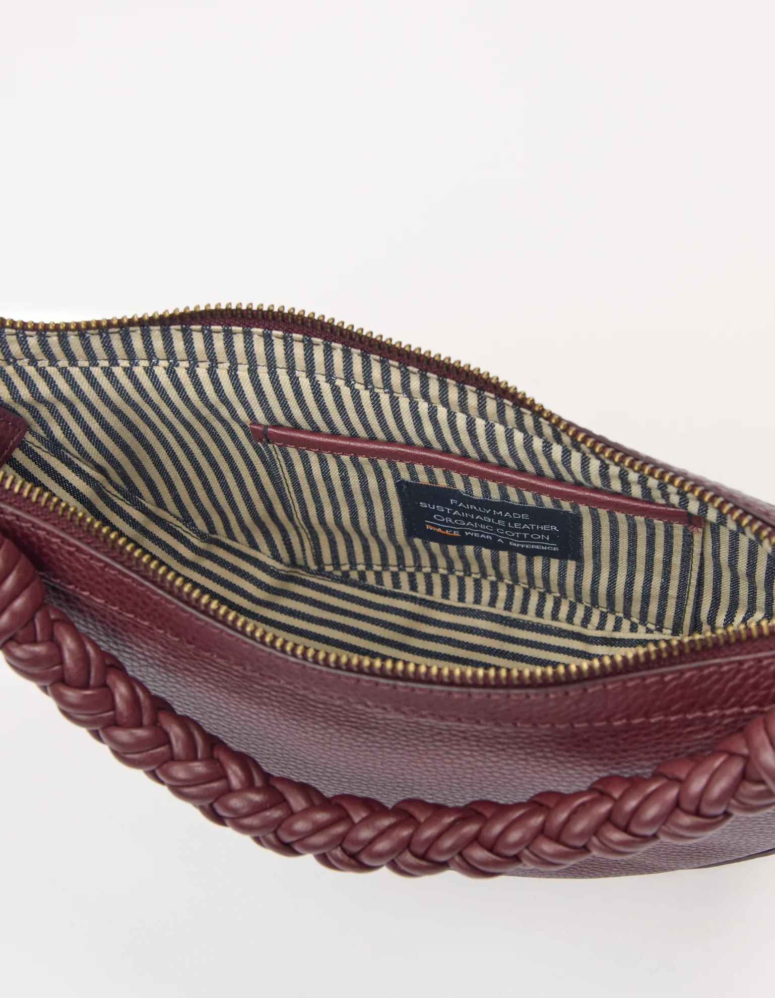 Leo Mini Twisted Handle - Dark Cherry Soft Grain Leather - Image 5