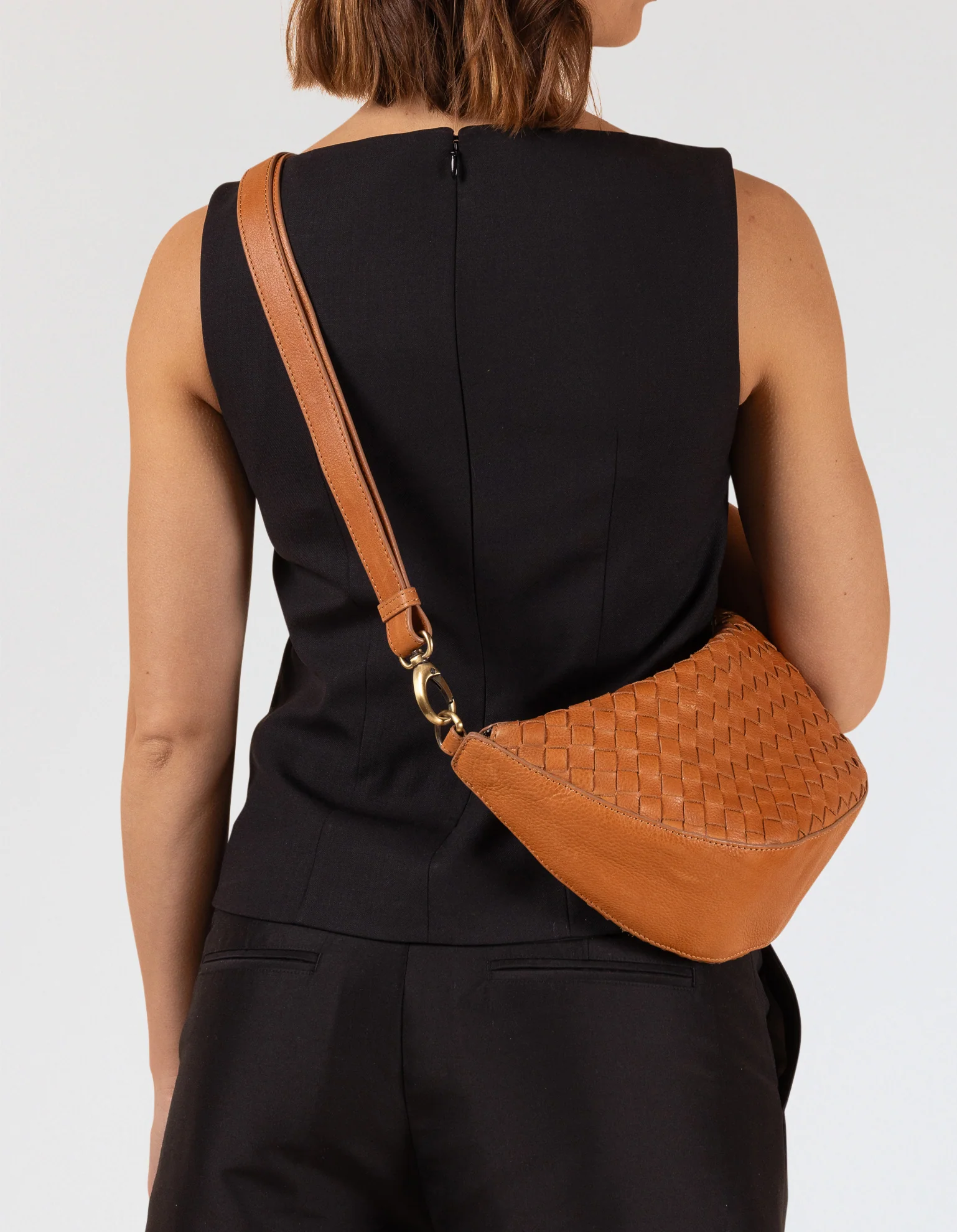 Leo Midi - Wild Oak Woven Soft Grain Leather - Image 5