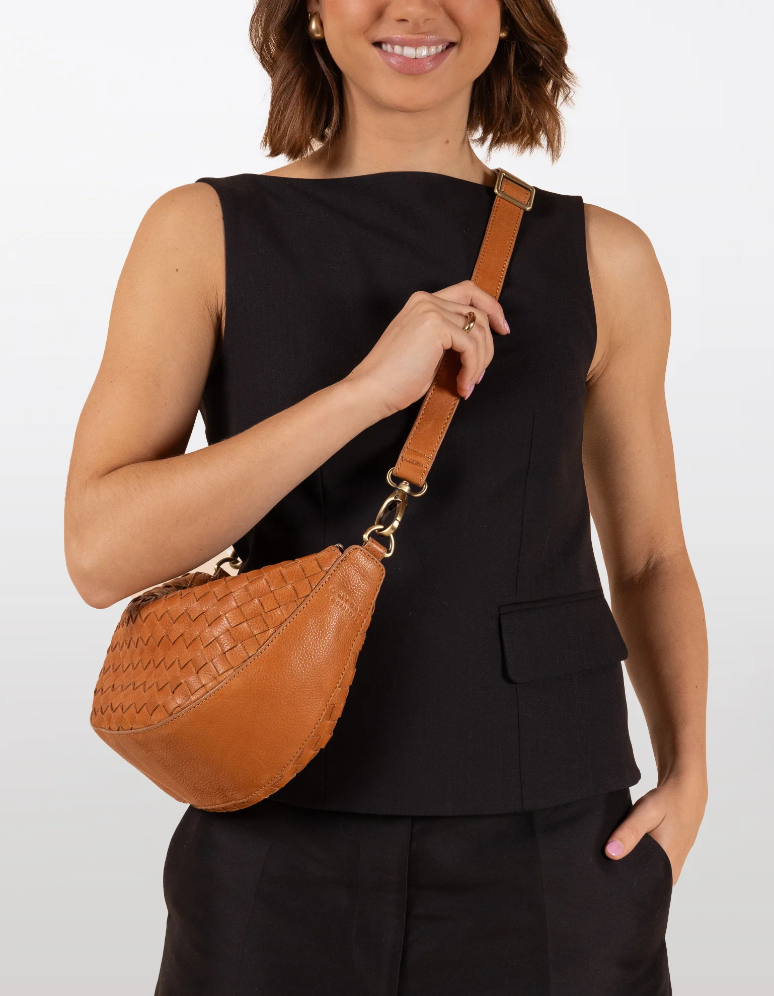 Leo Midi - Wild Oak Woven Soft Grain Leather - Image 6
