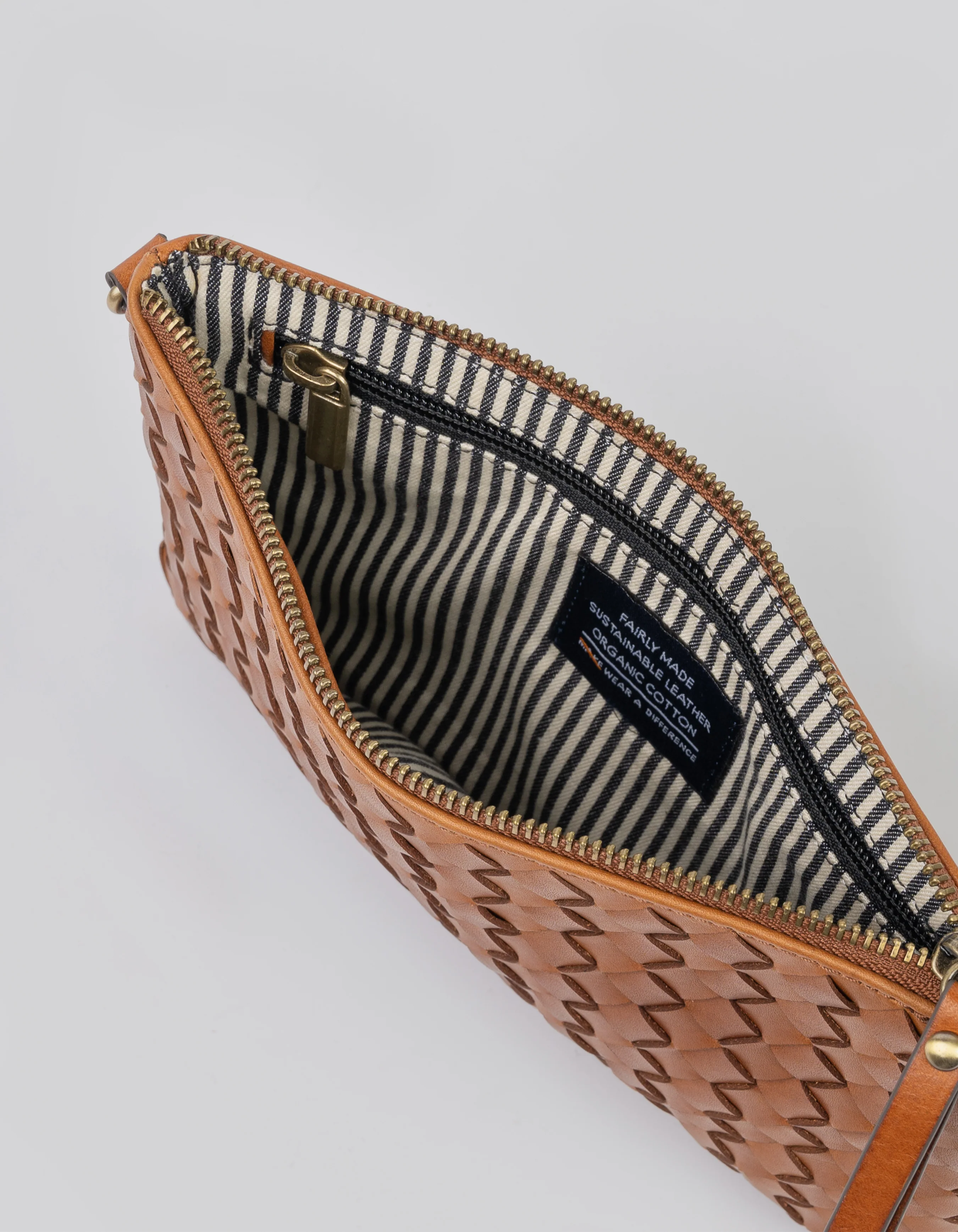 Lexi -  Cognac Woven Classic Leather - Image 6