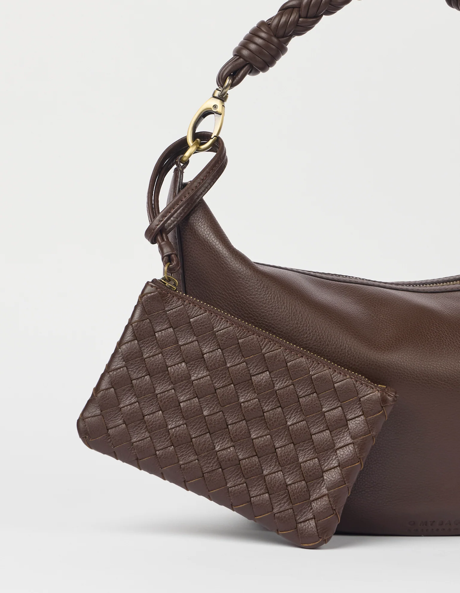 Lexi Midi - Chocolate Woven Soft Grain Leather - Image 3