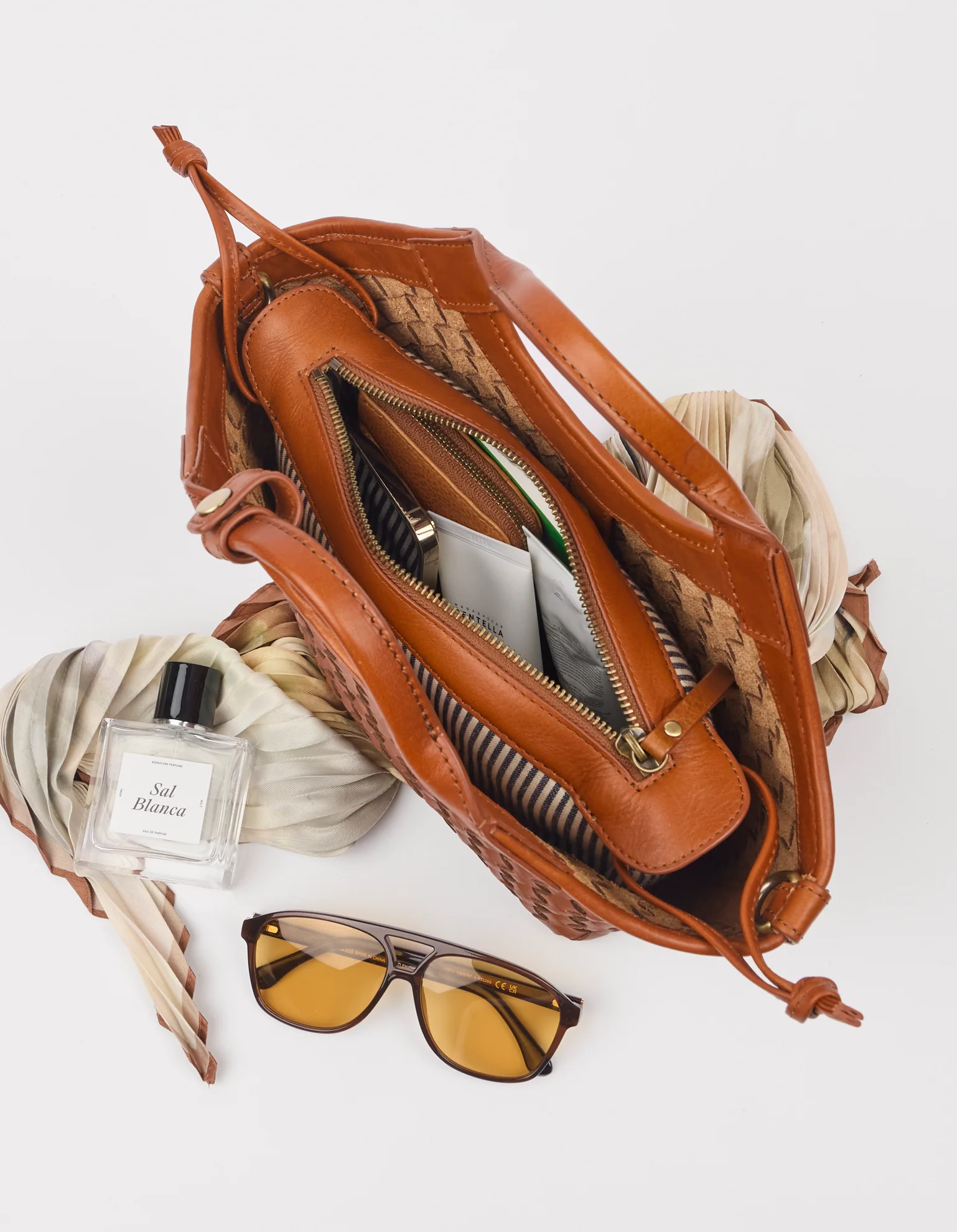 Mara Midi - Cognac Woven Classic Leather - Image 4