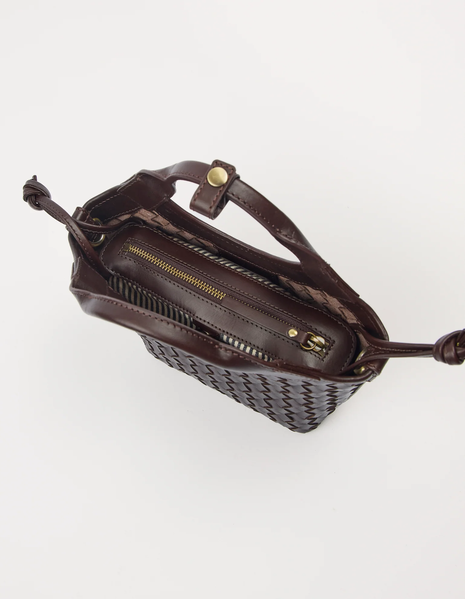 Mara Mini - Chocolate Woven Classic Leather - Image 4